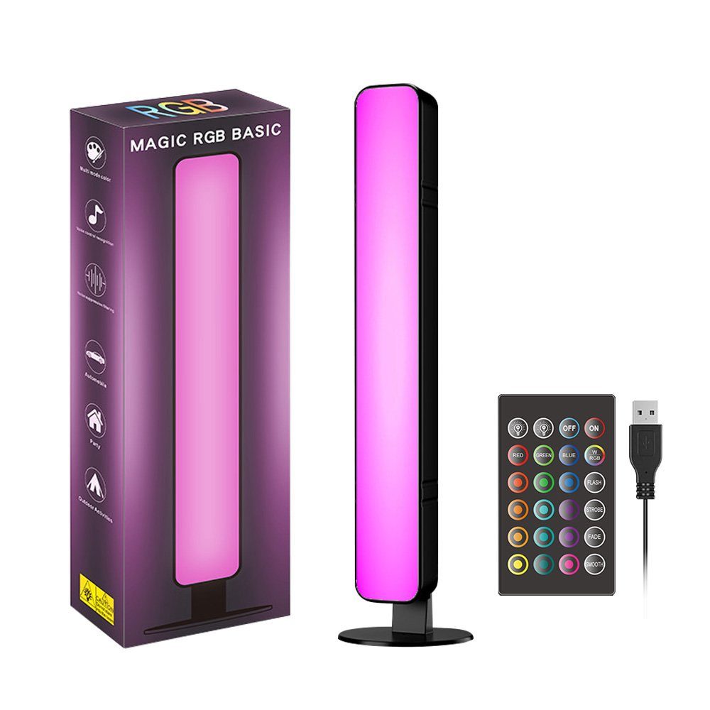 Rosnek LED Lichtleiste RGB, 16 Farben, dimmbar, Musiksyn, für Spielzimmer Bücherregal, RGB, Fernbedienung