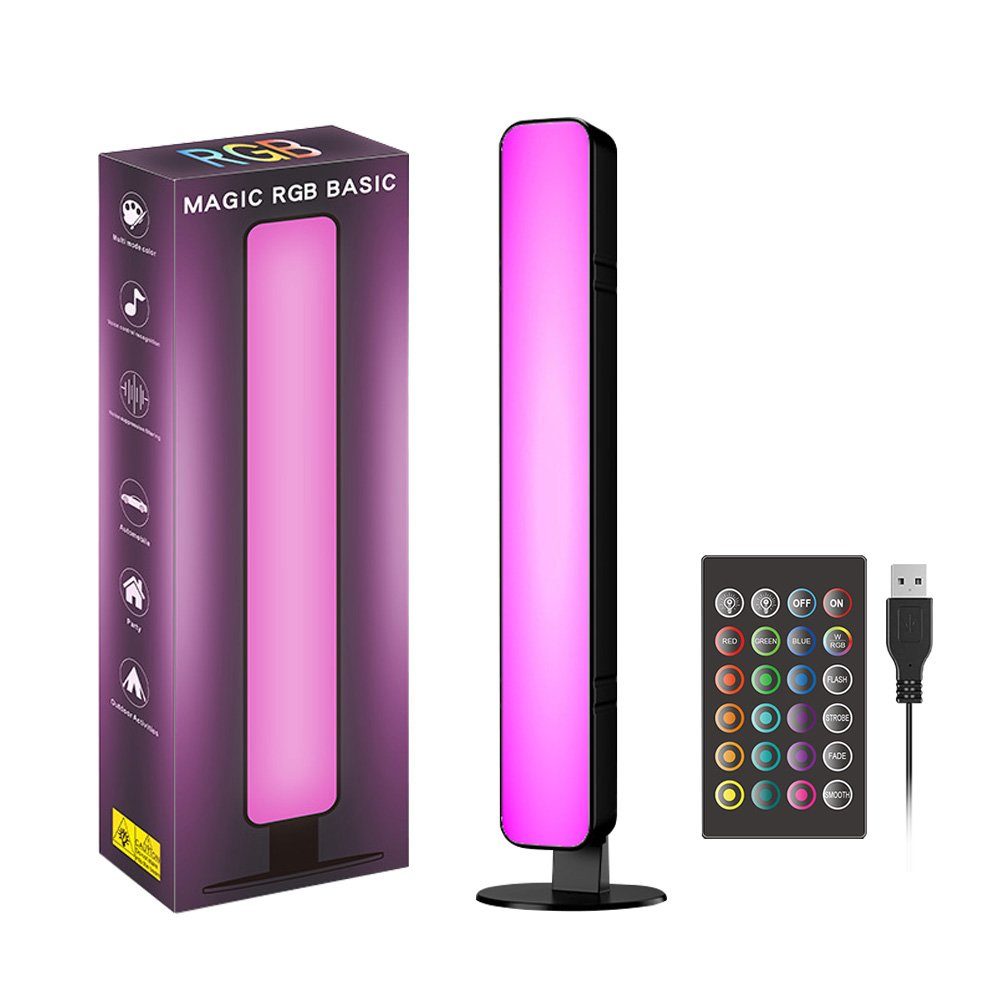 Rosnek LED Lichtleiste RGB, 16 Farben, dimmbar, Musiksyn, für Spielzimmer Bücherregal, RGB, TV-Ständer Deko, Fernbedienung