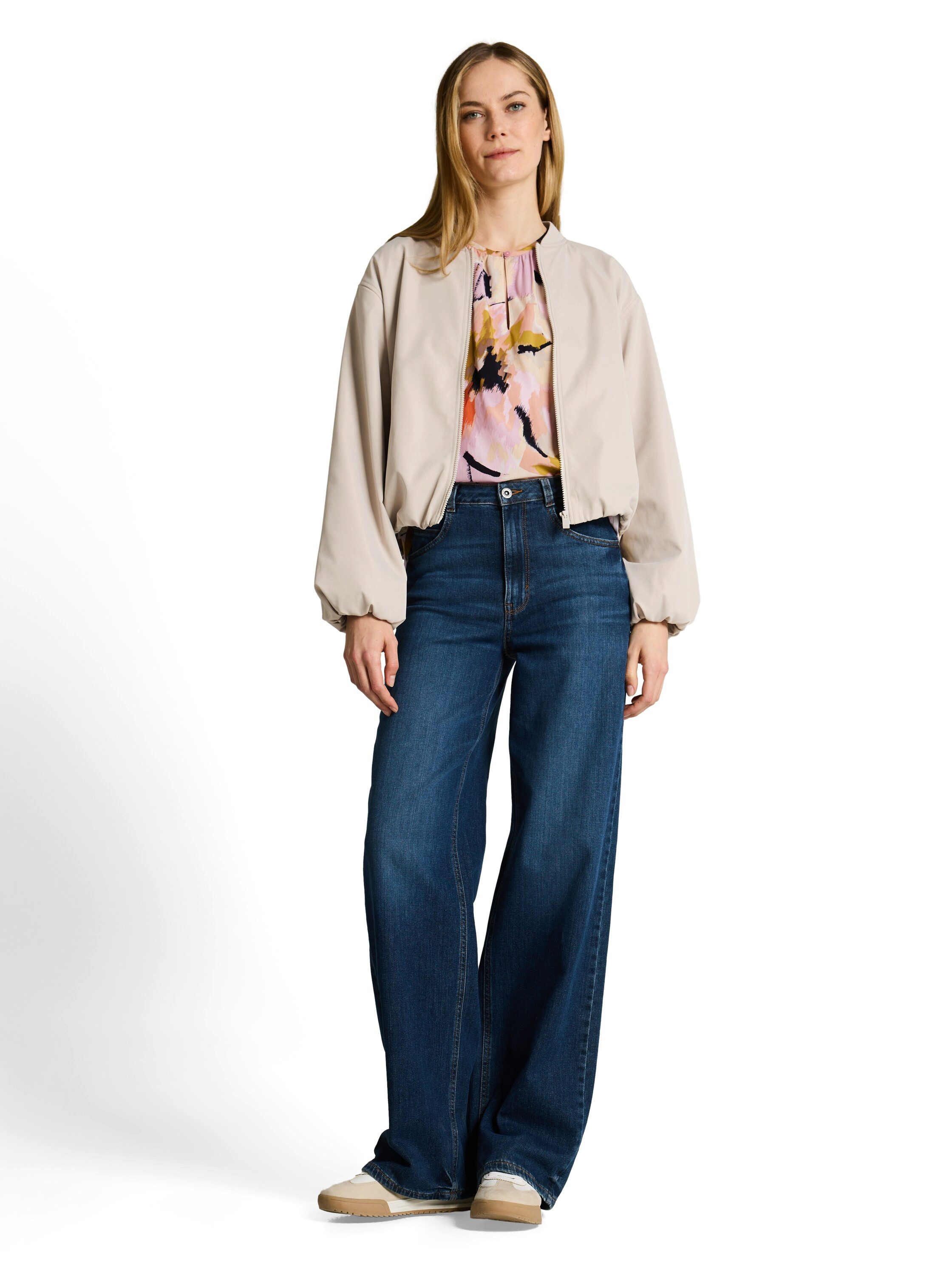 TOM TAILOR Blusentop mit Allover-Muster und mit Viskose