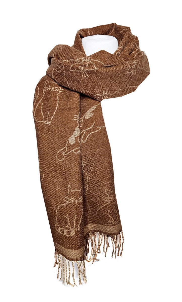 Schal SAISON weicher Schal KATZE Braun günstig online kaufen