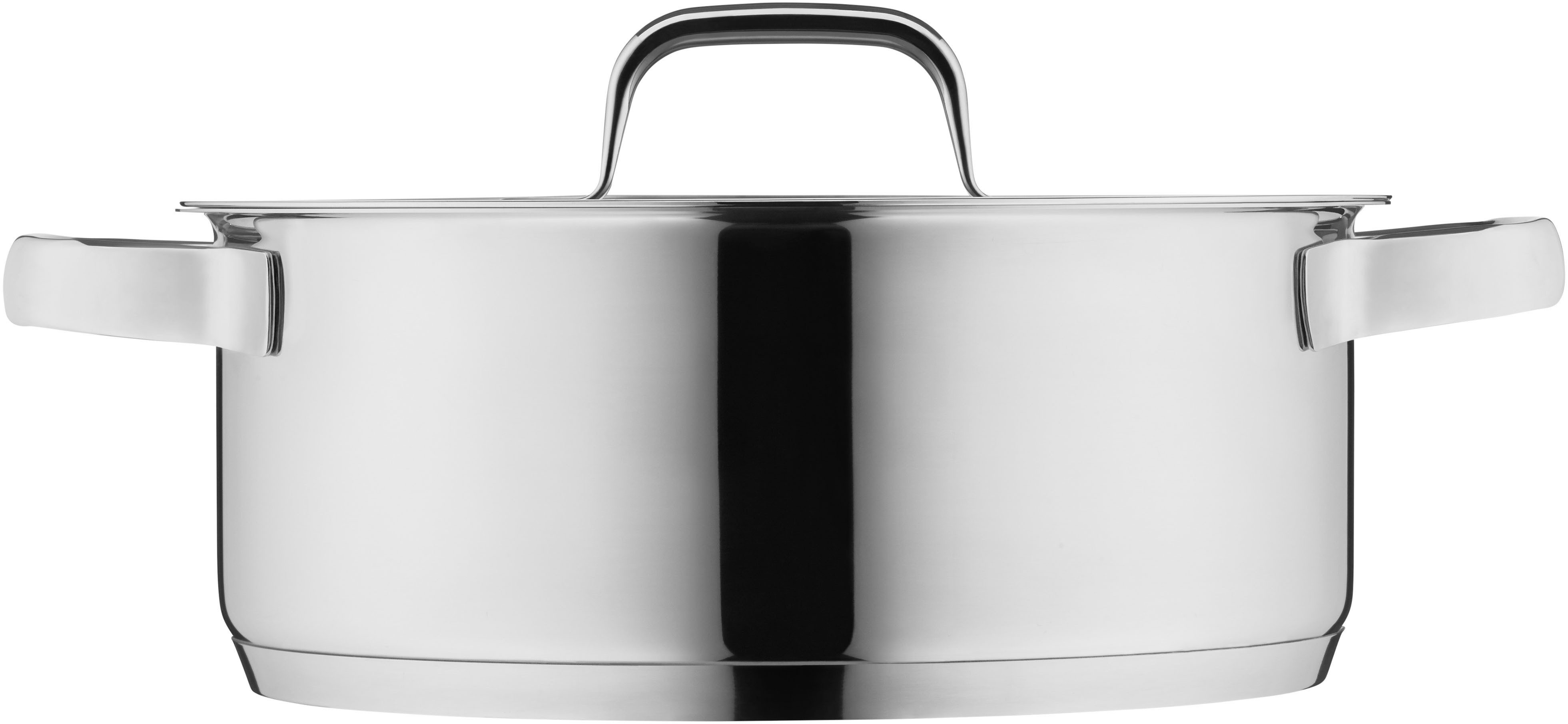 WMF Bratentopf Compact Cuisine, Cromargan® Edelstahl Rostfrei 18/10 (2-tlg), wärmeduzierende Hohlgriffe, Innenskalierung, Schüttrand