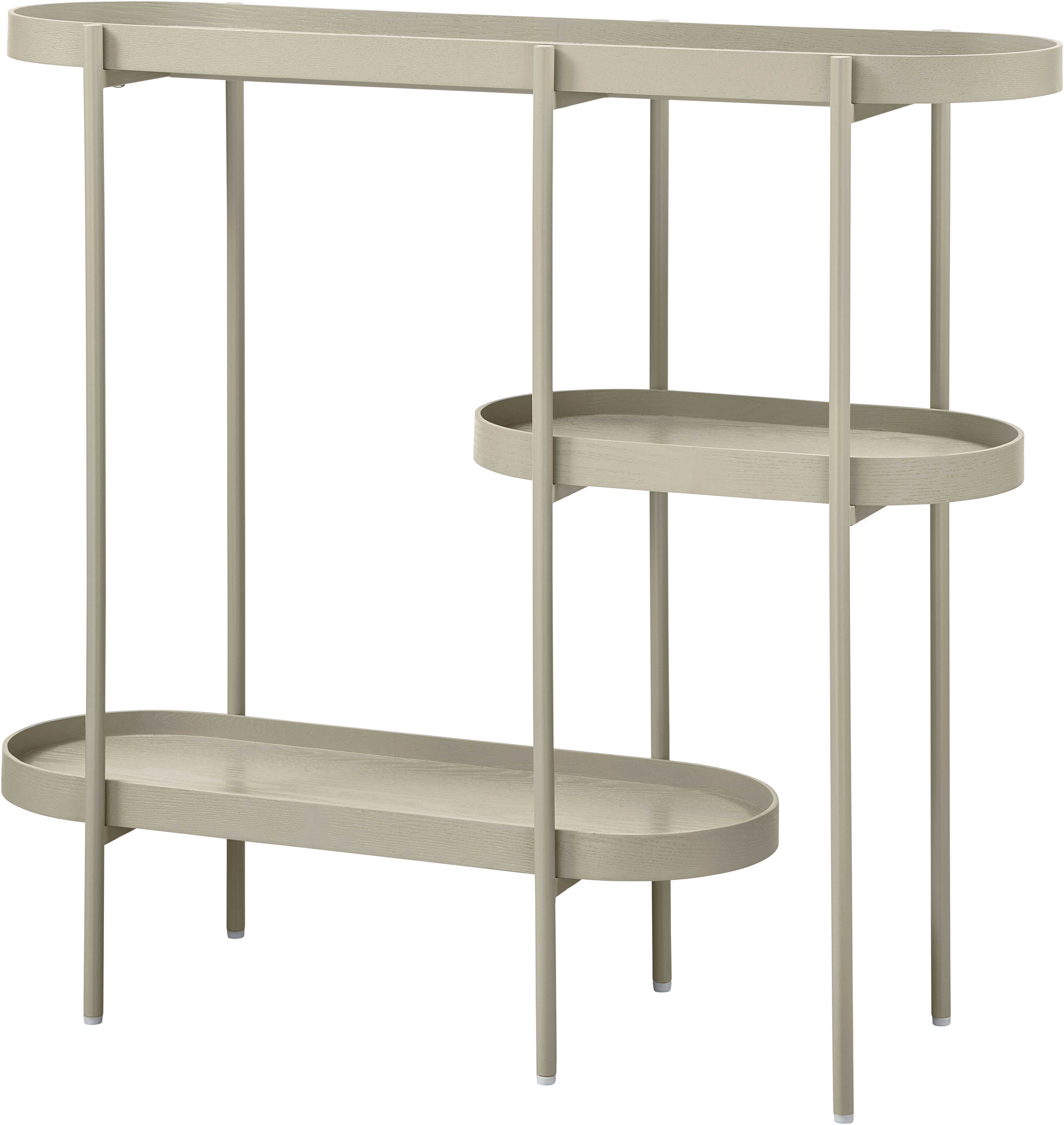 WOOOD Beistelltisch Noan aus MDF mit pulverbeschichtetem Metallgestell, 90 x 28 x 80 cm, Tragkraft 5 kg pro Boden, Gestellrohr Ø 1,5 cm
