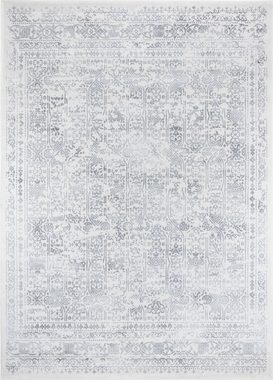 Teppich Traditional, Surya, rechteckig, Höhe: 9 mm, Boho Kurzflor Orientteppich, Wohnzimmer, Schlafzimmer, Grau