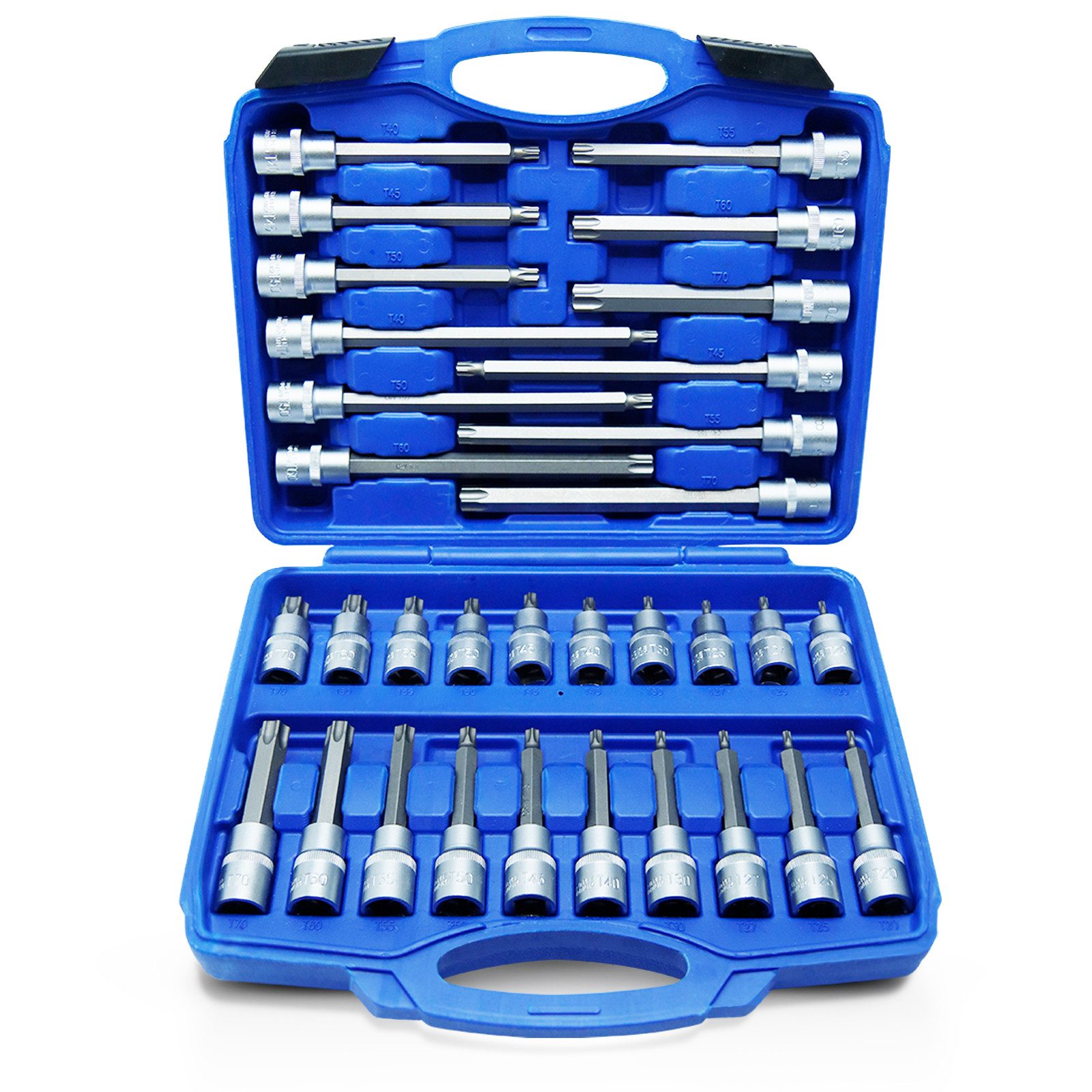 Bit- und Steckschlüsselset 32tlg Nüsse Steckschlüssel Bit Torx Nuss Stecknuss Schlüssel T20-T70