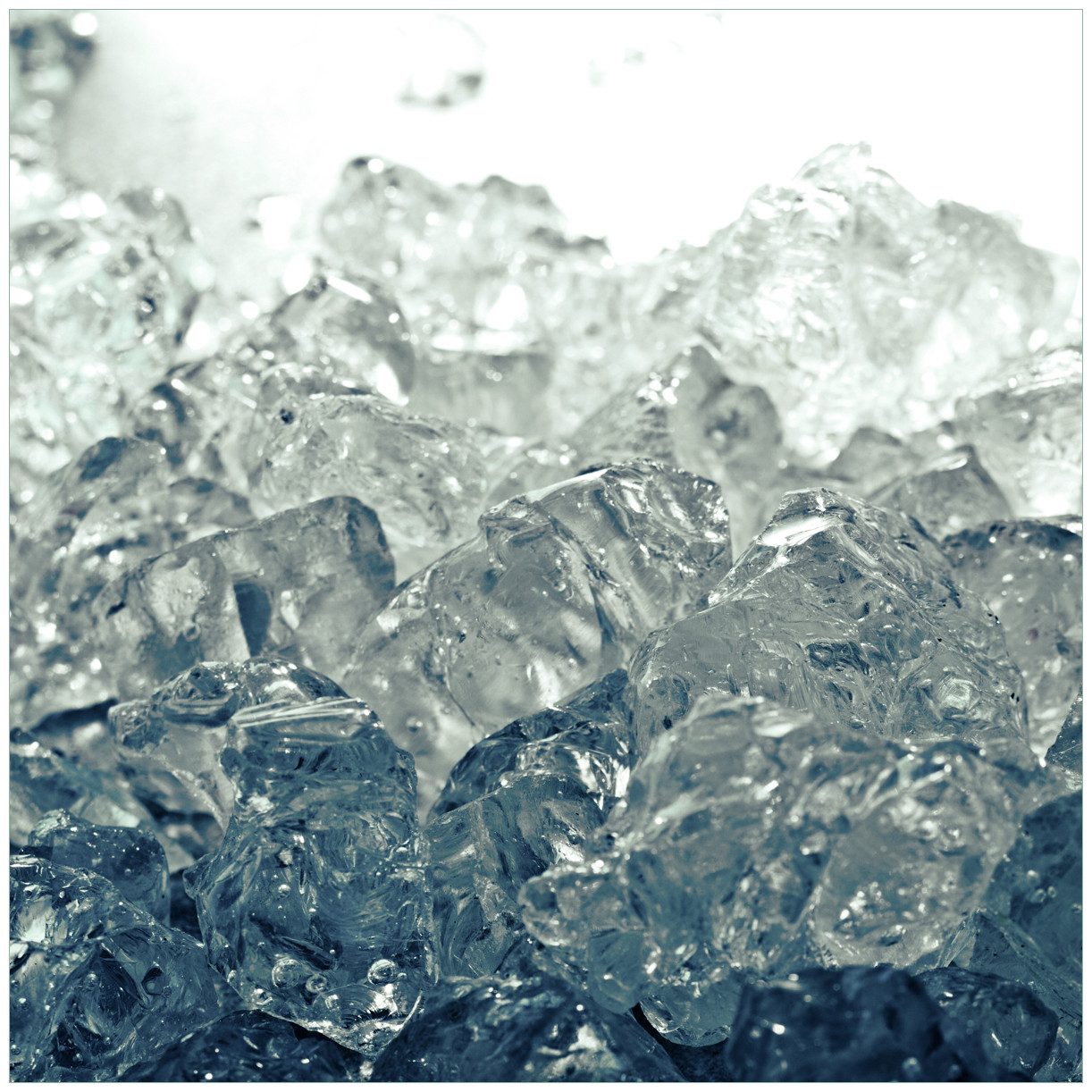 Wallario Tischplatte Leuchtendes Eis in blau-grau (1 St), für Ikea Lack Tisch geeignet