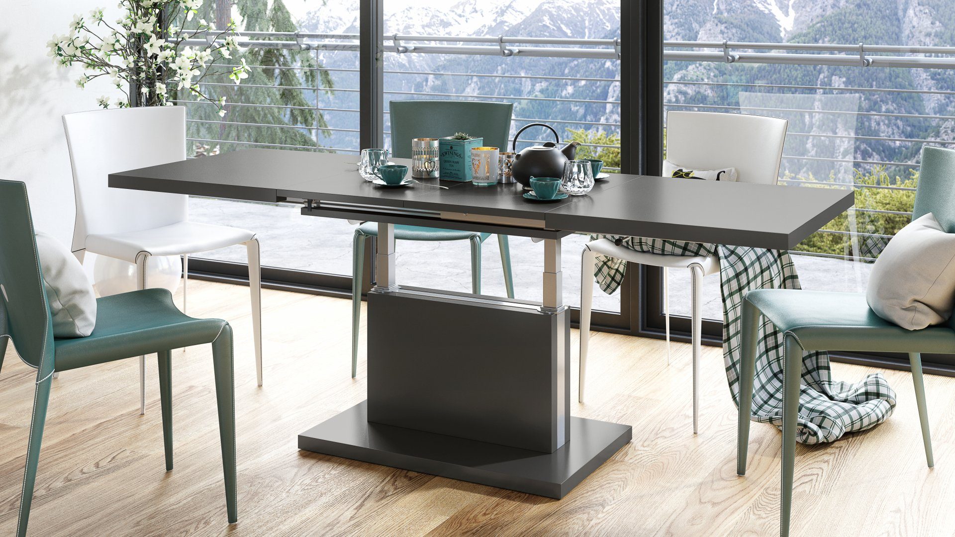 Mazzoni Couchtisch Aston Anthrazit Grau matt günstig online kaufen