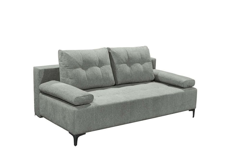 Schlafsofa Schlafsofa, 107 Couch Sofa Grau 203 ED EXCITING cm Polstergarnitur x Molina DESIGN