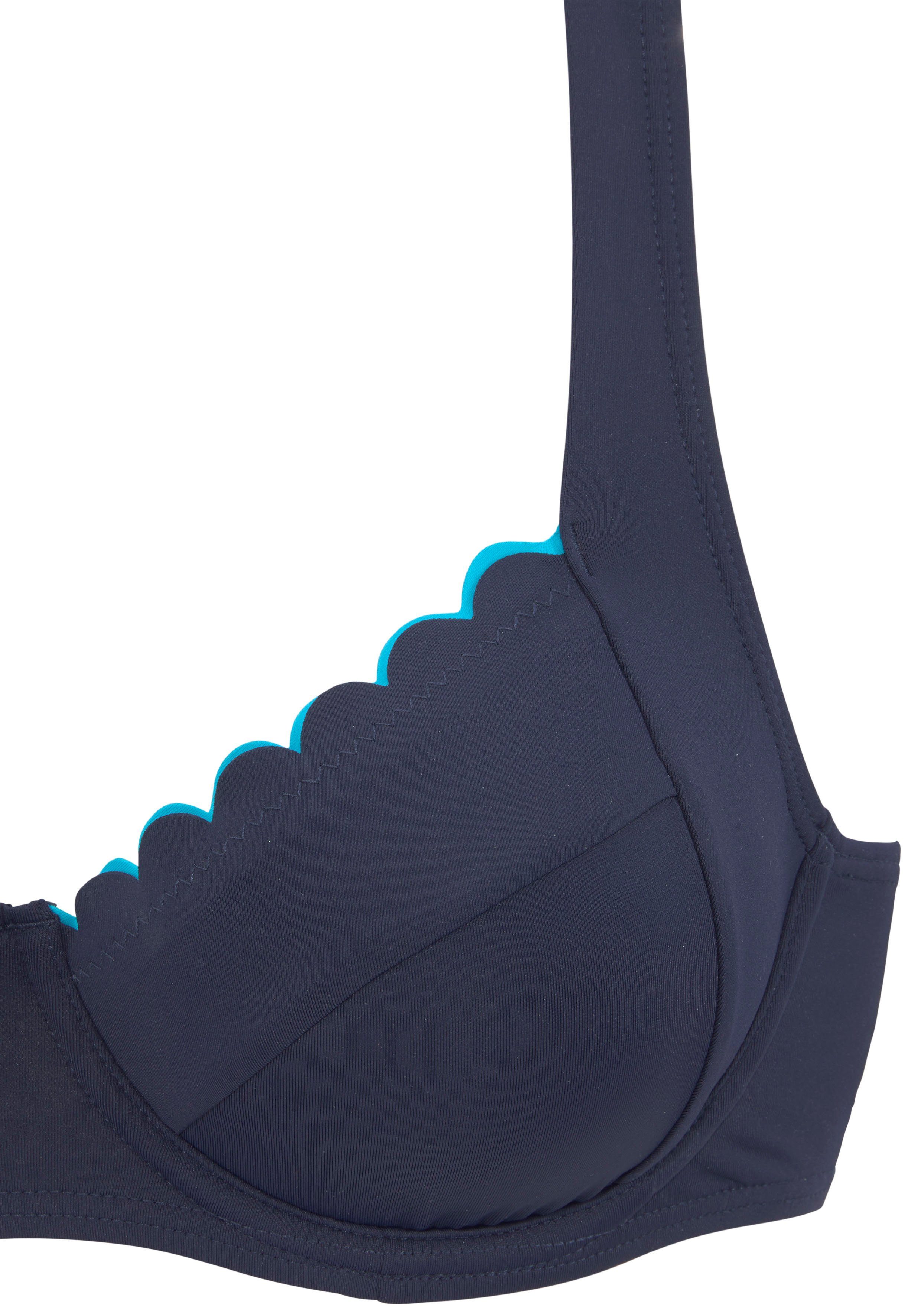 LASCANA Bügel-Bikini-Top Camilla, mit kontrastfarbenem Detail