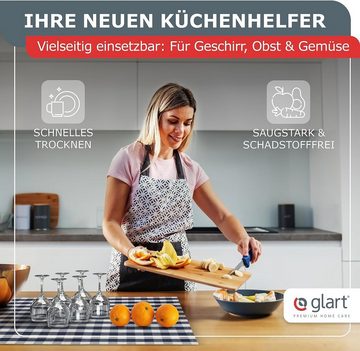 Glart Geschirrtuch 48KV2 10er Set Geschirrtücher Küchentücher 50x70 cm OEKO-TEX lila Karo
