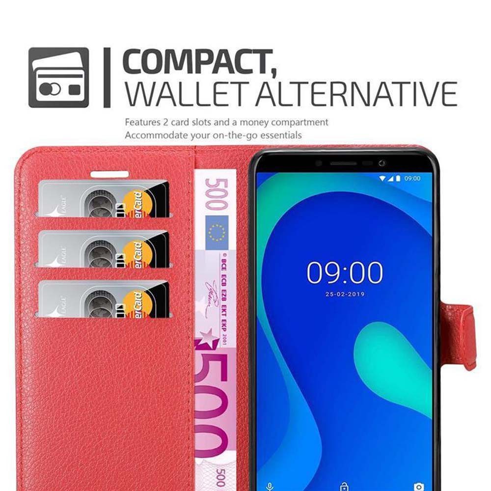 Cadorabo Handyhülle für WIKO Y80 Hülle WIKO Y80, Hülle Schutzhülle mit Standfunktion, Kartenfach und Magnetverschluss
