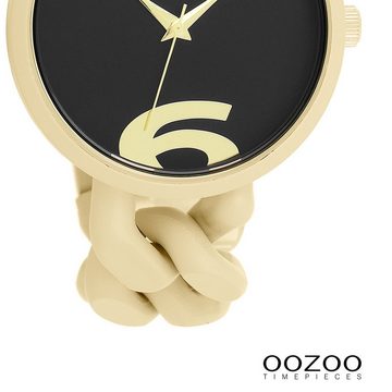 OOZOO Quarzuhr Oozoo Damen Armbanduhr Timepieces Analog, (Analoguhr), Damenuhr rund, groß (ca. 40mm) Kunststoffarmband, Fashion-Style