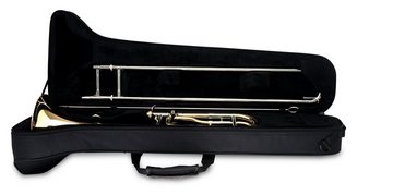 Classic Cantabile Posaune Brass QP-42 Quartposaune, (inkl. Mundstück und Koffer), Stimmung: Bb/F - Goldmessing Schallbecher