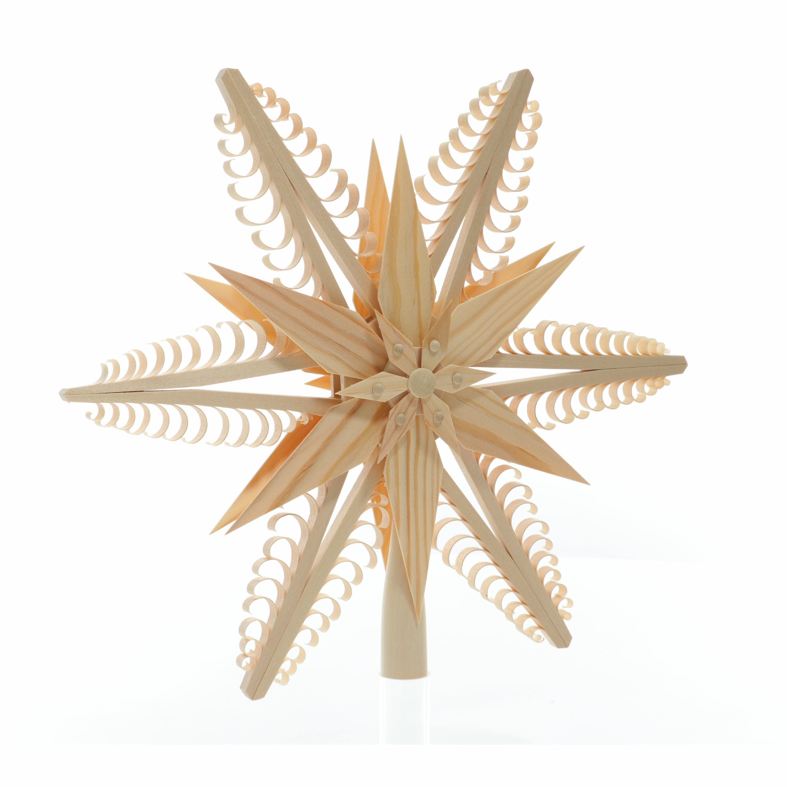 Christbaumspitze Baumschmuck Christbaumspitze Mitte mit 2 Sterne(Beidseitig)