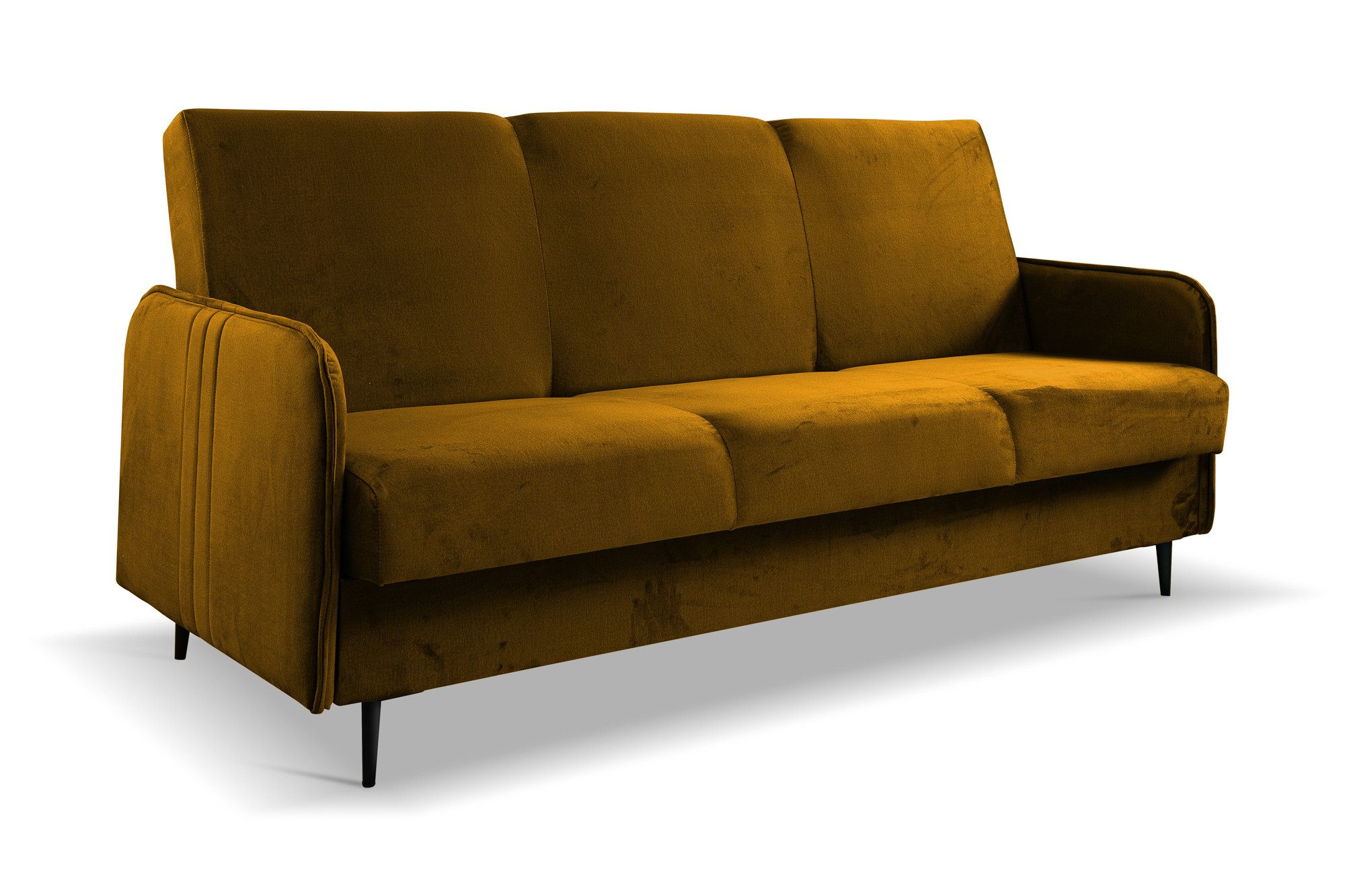 Ankado24 Schlafsofa Malmo mit Bettfunktion und Bettkasten - Skandinavischer Stil