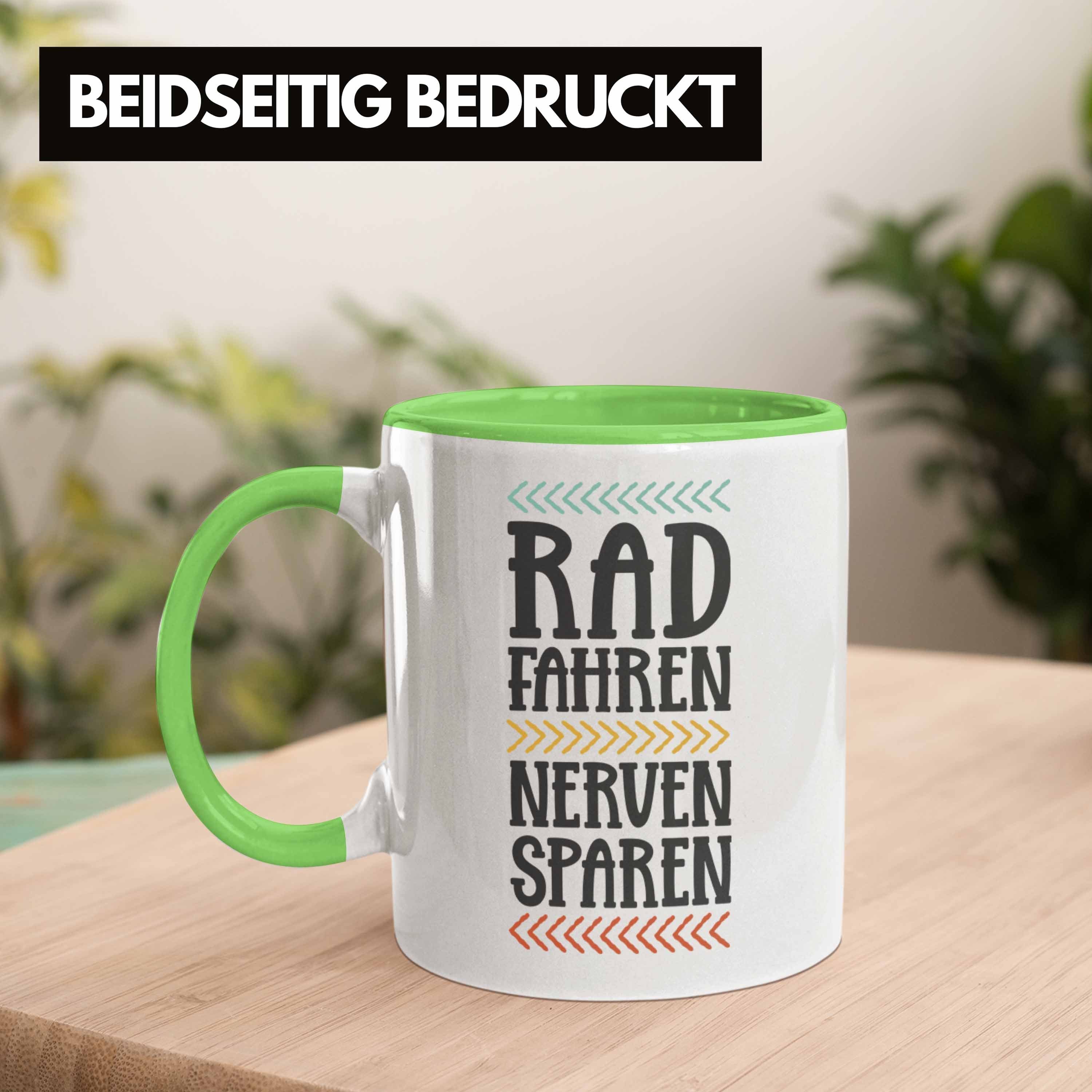 Geschenkidee Grün Männer Trendation Radfahrer Geschenk Bike Tasse Fahrrad Fahrradfahrer Kaffeetasse Trendation Tasse - Rennrad