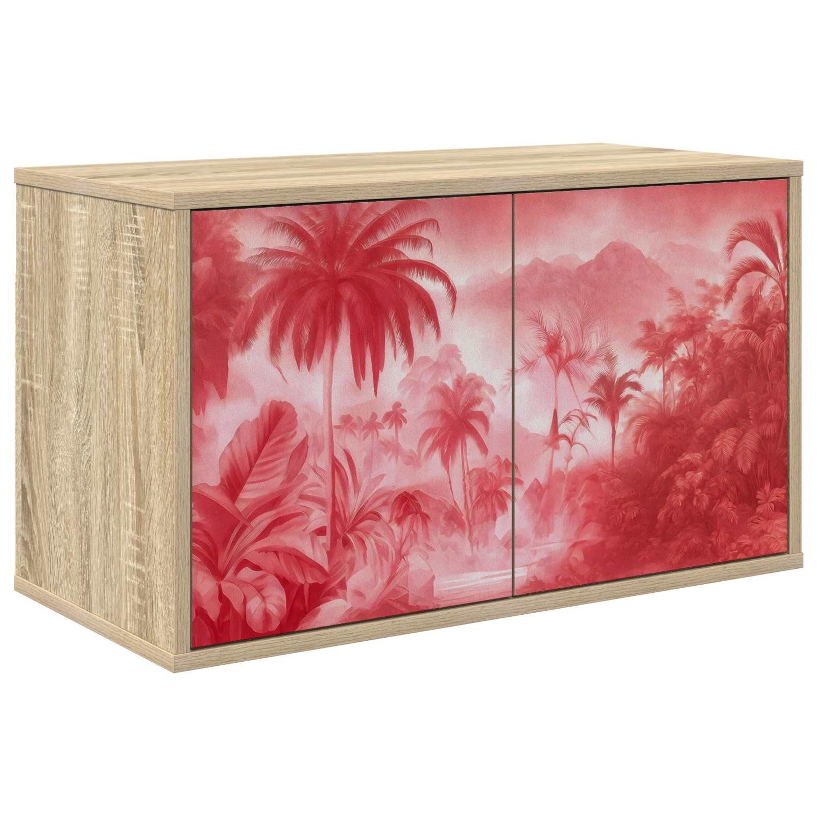 vidaXL TV-Schrank Wandmontierter TV-Schrank AACHEN 69 x 33 x 40 cm Sonoma-Eiche (1-St)