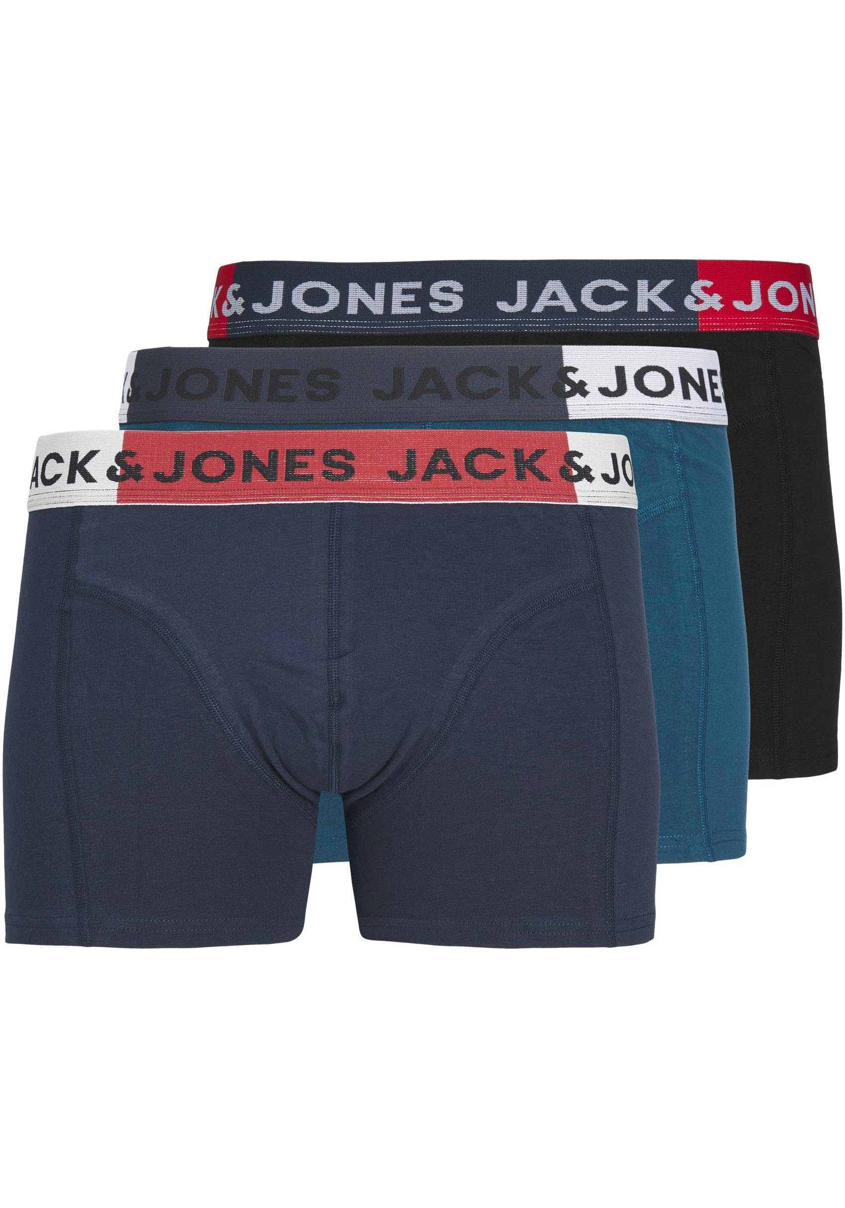 Jack & Jones Junior Boxershorts JACCOLOR BLOCK TRUNKS 3 P (3-St)