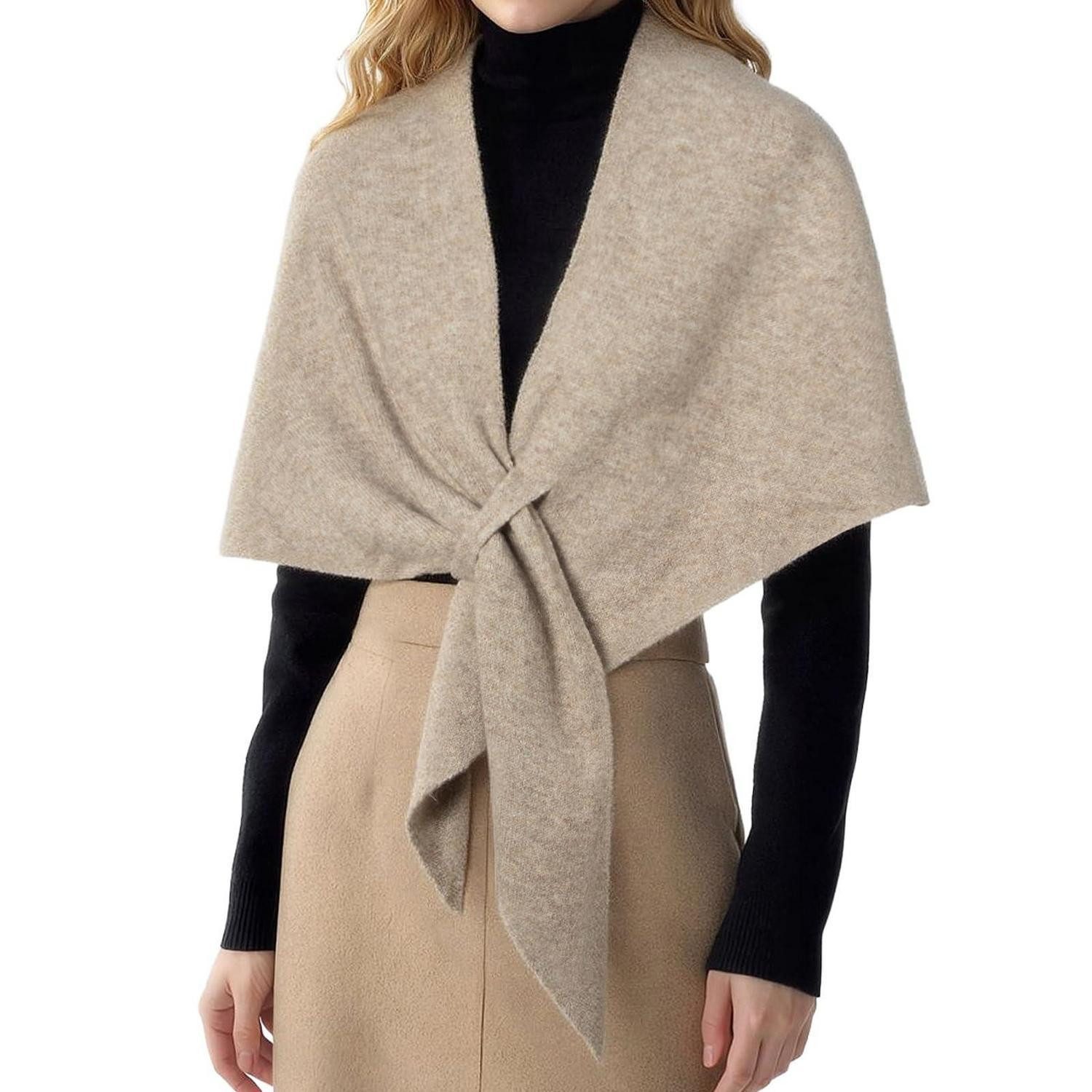 LuxusKollektion Schal Schal Damen Stola Beige, (1-St)