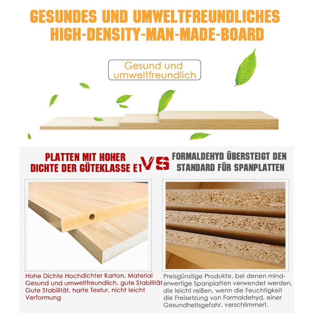 YMQHBS Wandregal Hängeregal mit 2 Regalböden – Bild 4 von 5