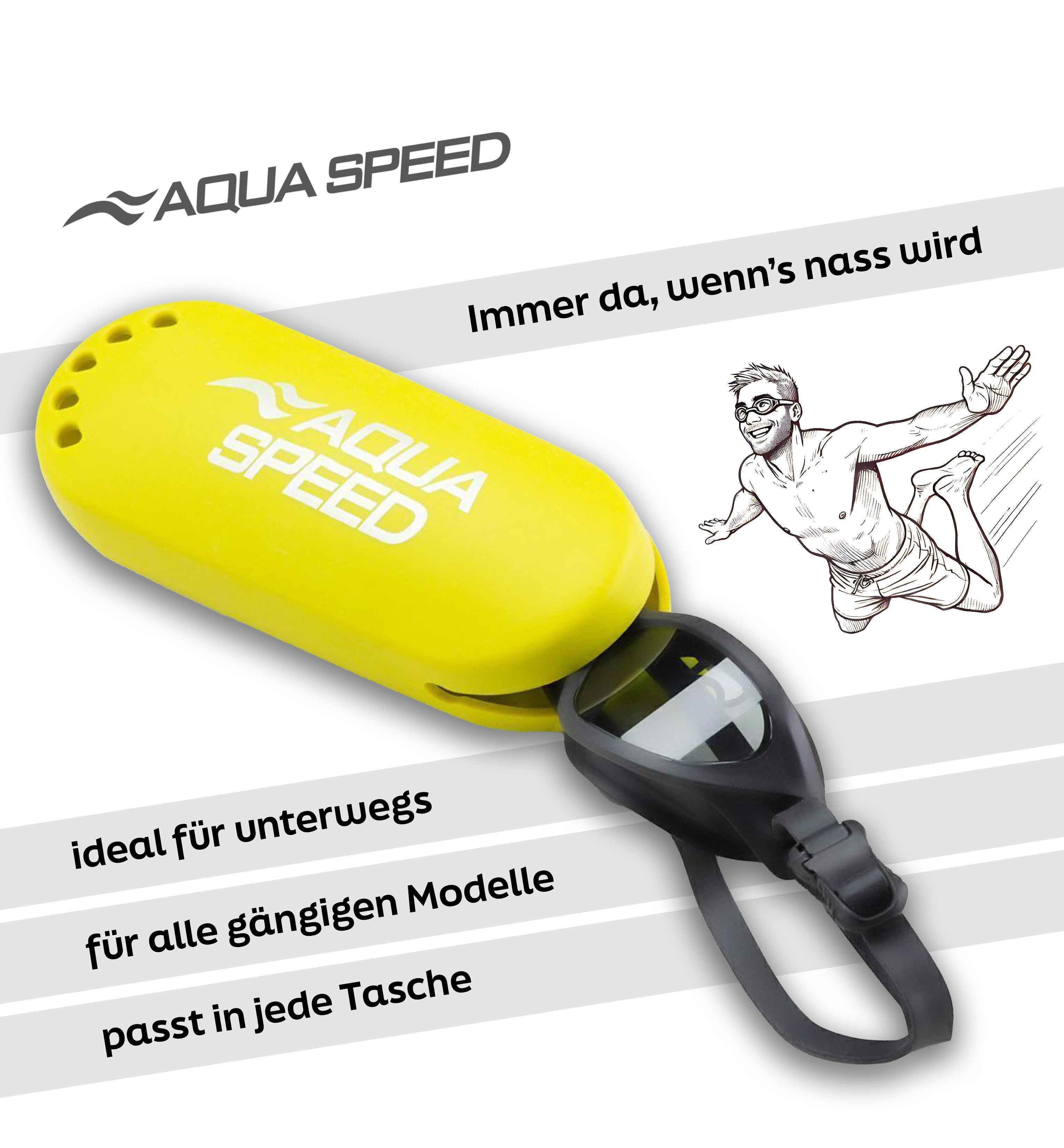 Aqua Speed Schwimmbrille Soft Case für Schwimmbrillen – Flexibel & wasserdicht, Gelb, (Wasserfest & flexibel – Für Schwimmbrillen, Sport & Reisen), Hygienisch & leicht zu reinigen – Perfekt für nasse Ausrüstung