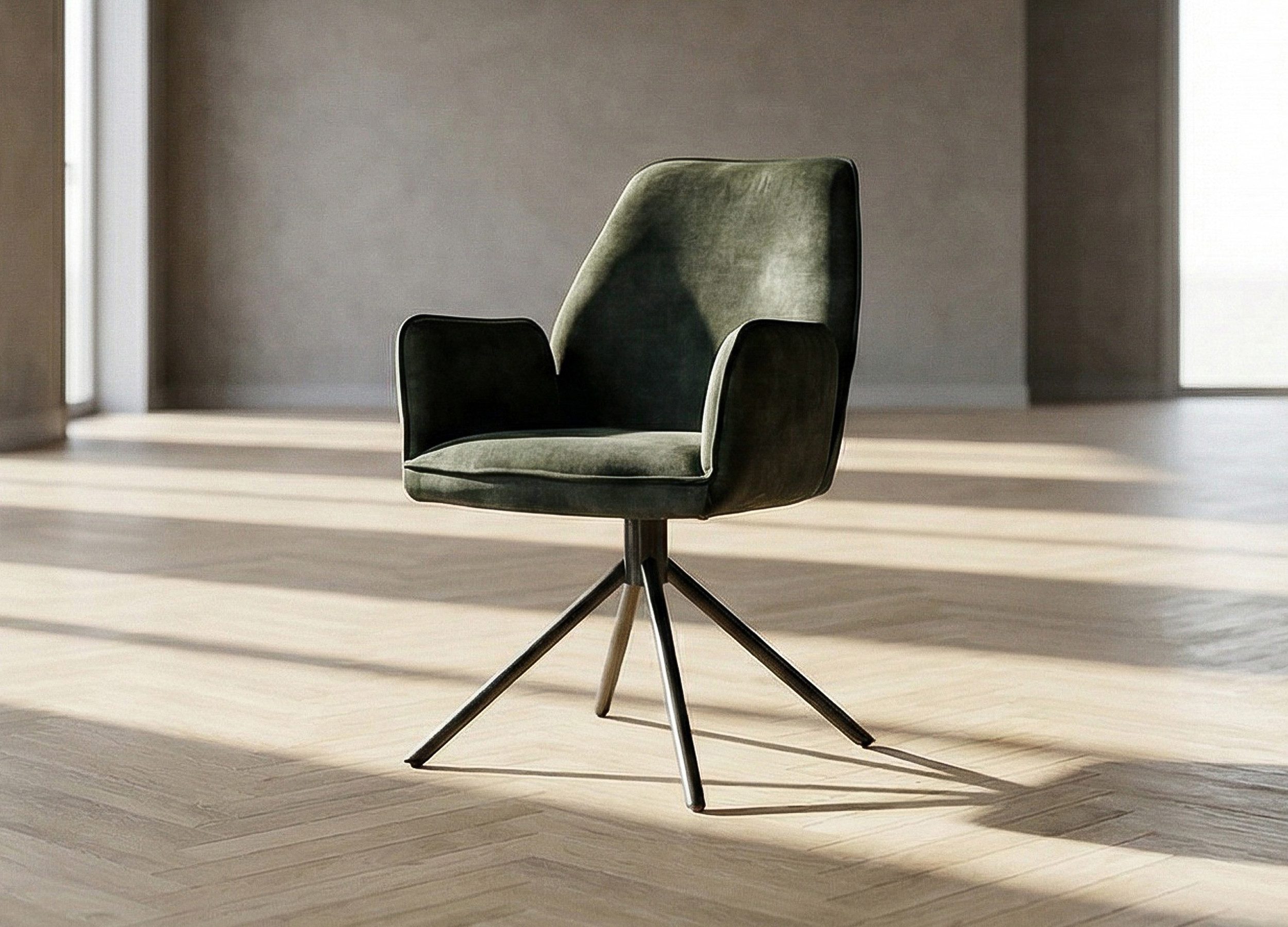 Massivart® Polsterstuhl drehbar, Esszimmerstuhl mit Armlehnen, »Ottawa«, Ve günstig online kaufen