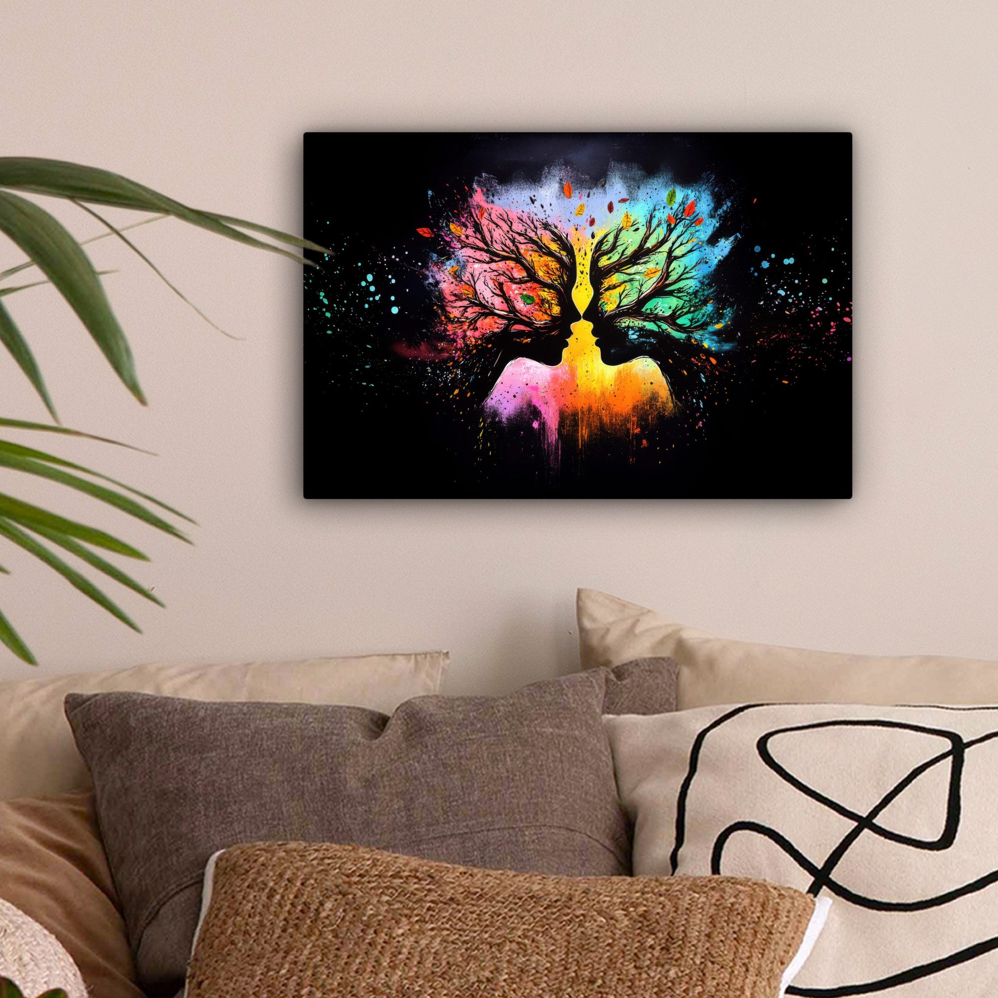 OneMillionCanvasses® Leinwandbild Gesichter - Silhouetten - günstig online kaufen