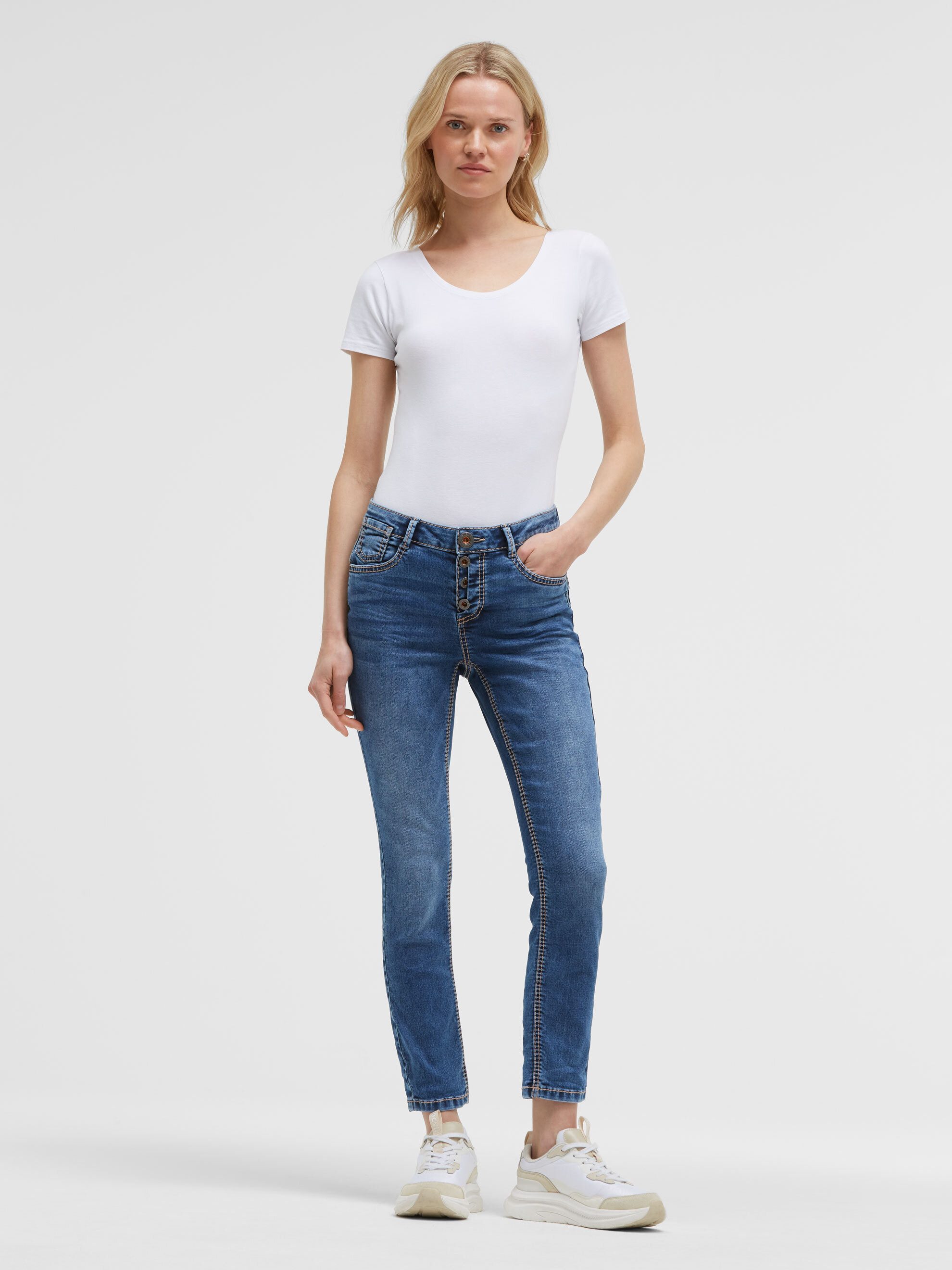 SOCCX Slim-fit-Jeans mit verkürztem Bein – Bild 3 von 5