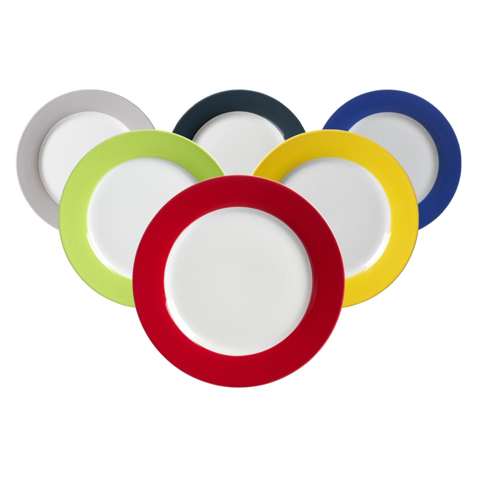 Ritzenhoff & Breker Frühstücksteller Doppio Dessertteller ø 20,5 cm 6er Set, (6 St)