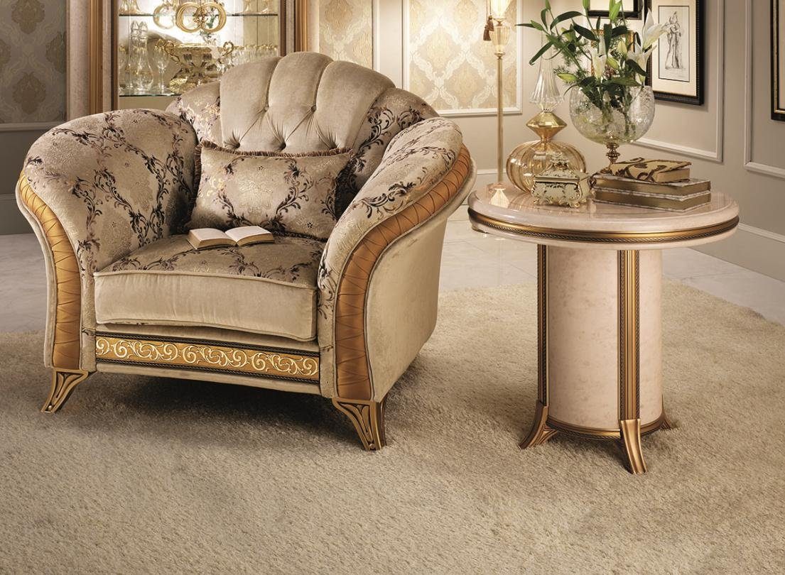 JVmoebel Beistelltisch, Beistelltisch Tisch Rundtisch Designer Möbel Barock Couchtisch arredoclassic™ royal Rokoko
