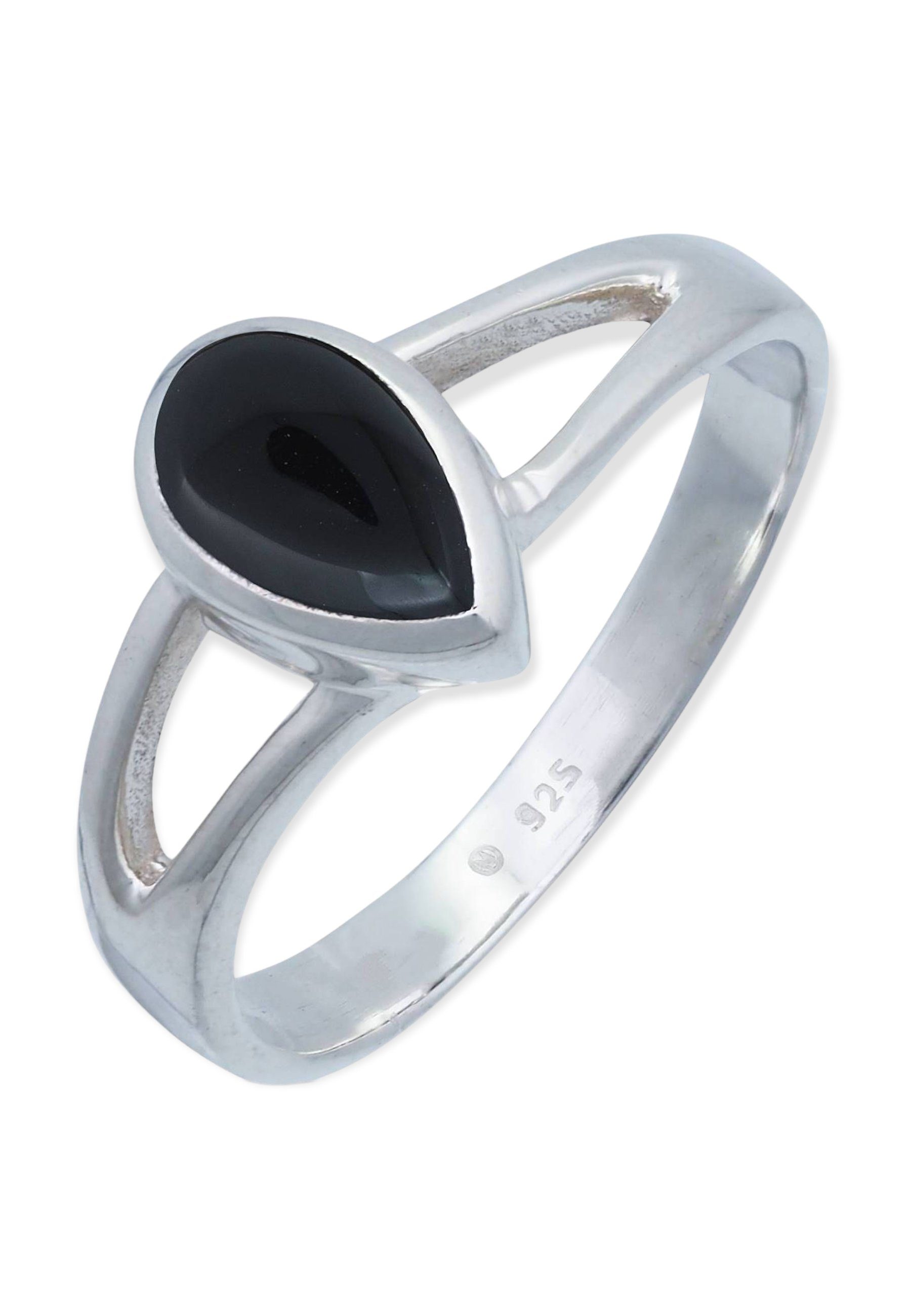 mantraroma Silberring 925er Silber mit Onyx