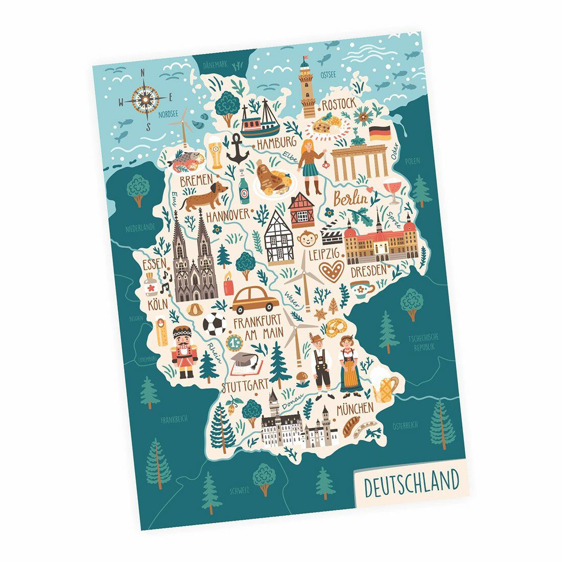 nikima Poster Deutschland, Deutschland, Kinder Lernposter günstig online kaufen