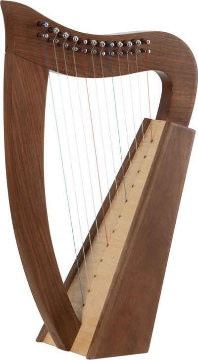 Classic Cantabile Konzertgitarre Keltische Harfe 12 Saiten, Inkl. Tasche, 2 Stimmschlüssel & Ersatzsaiten, Celtic Harp aus Walnussholz- C-Dur gestimmt
