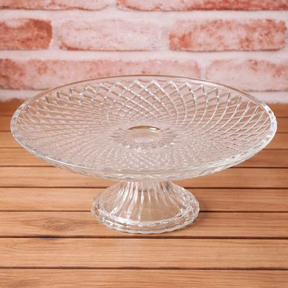 AltoBelli Servierplatte AltoBelli Servierplatte KLARA Glas Tortenplatte auf Fuß 20 cm