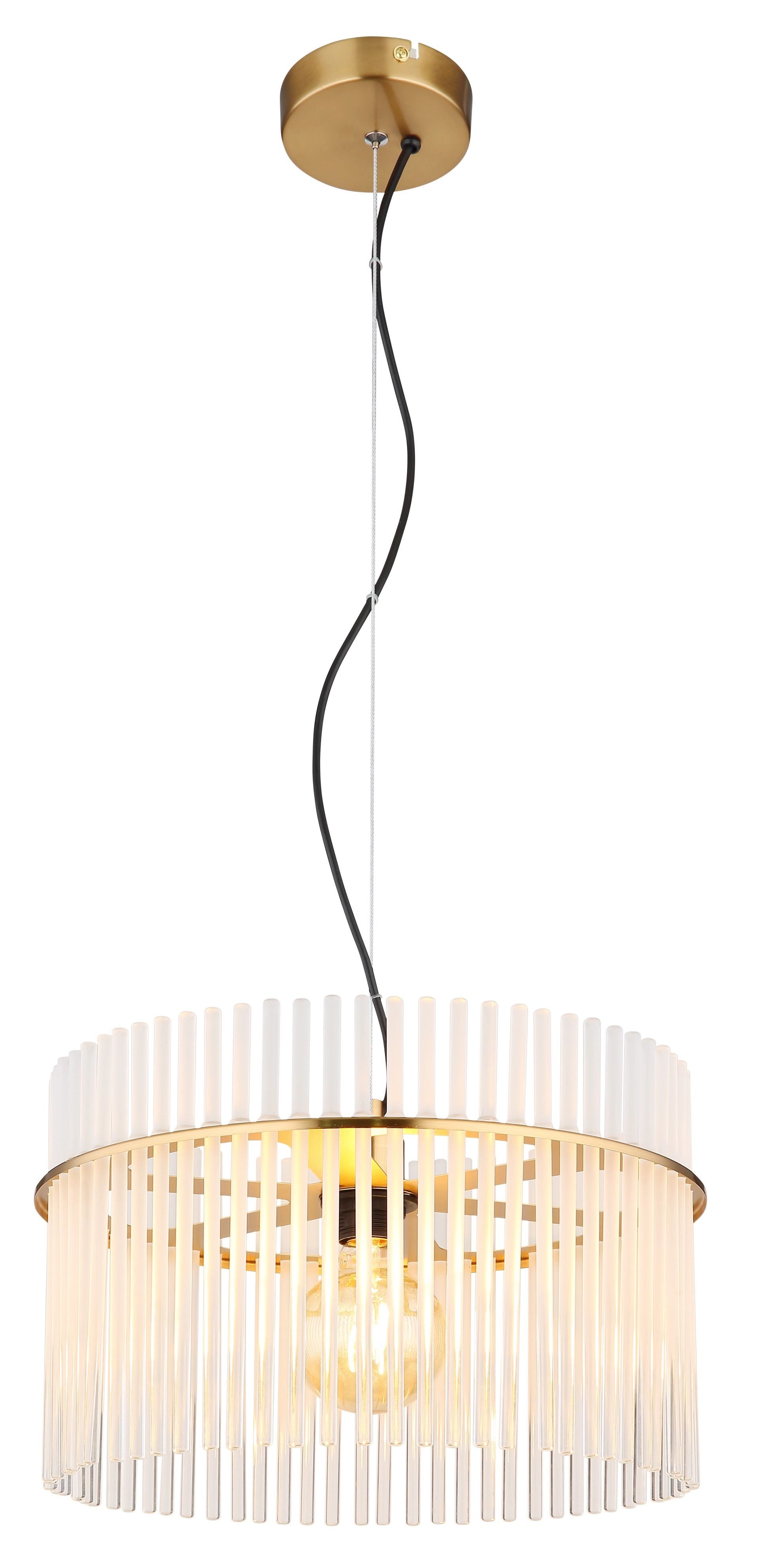 GLOBO LIGHTING Pendelleuchte GORLEY, ohne Leuchtmittel, Design Glasstäbe, Deckenlampe, Wohnzimmer, Esszimmer, Hängeleuchte