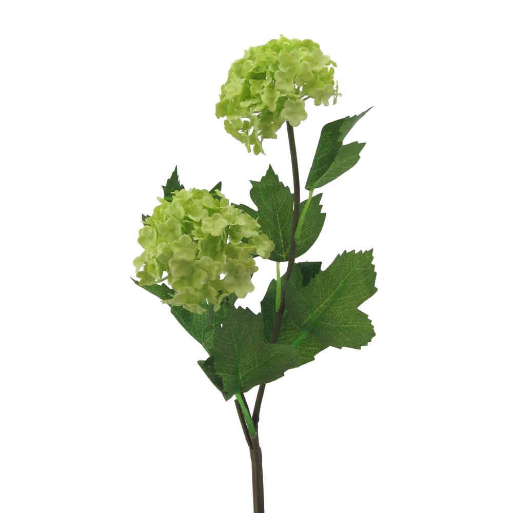 Kunstzweig Künstlicher Schneeball-Zweig 49cm. Kunstblume Viburnum Hortensie, Gasper, Höhe 49.00 cm