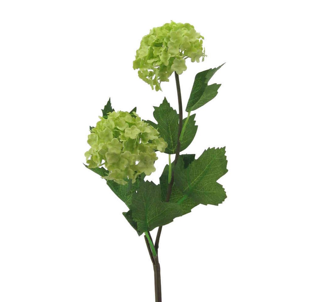 Kunstzweig Künstlicher Schneeball-Zweig 49cm. Kunstblume Viburnum Hortensie, Gasper, Höhe 49.00 cm
