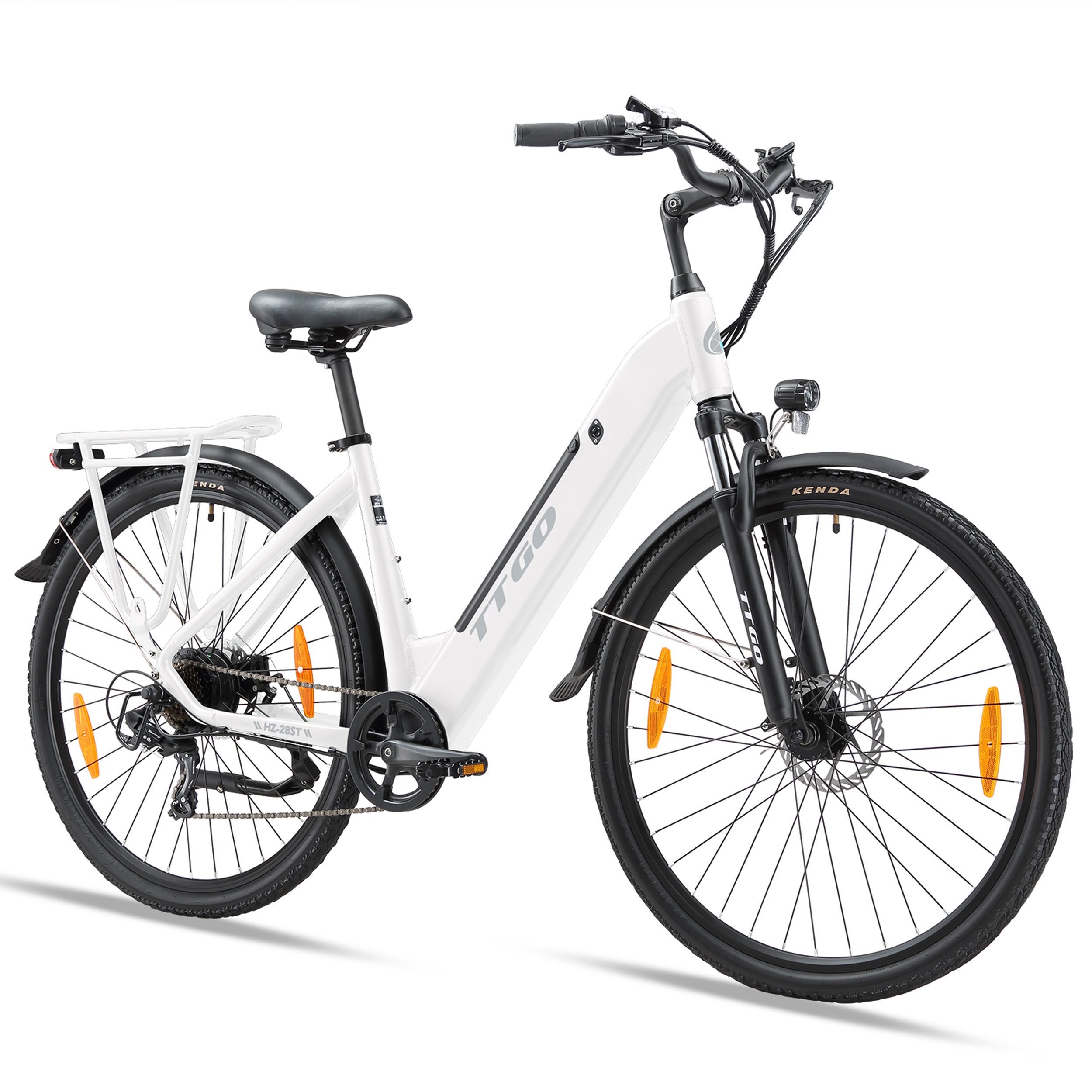 E-Bike Cityrad HZ-28TS 28 Zoll mit Aluminium-Tiefenrahmen und Gepäckträger