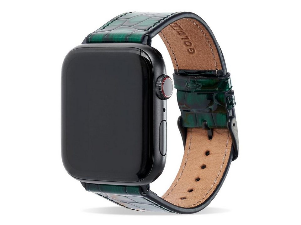 GOLDBLACK Smartwatch-Armband Apple Watch Armband Milano grün (Adapter  schwarz)