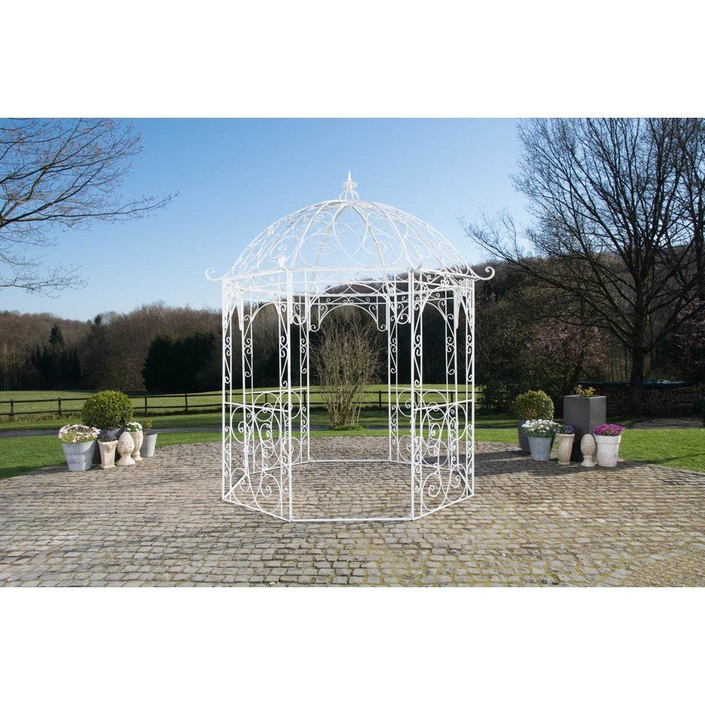 CLP Pavillon Rankpavillon Gartenlaube Rosenpavillon, (Spar-Set, Ø 285 x 313 cm stabil), Rankhilfe, Jugendstil-Design, Eisen pulverbeschichtet