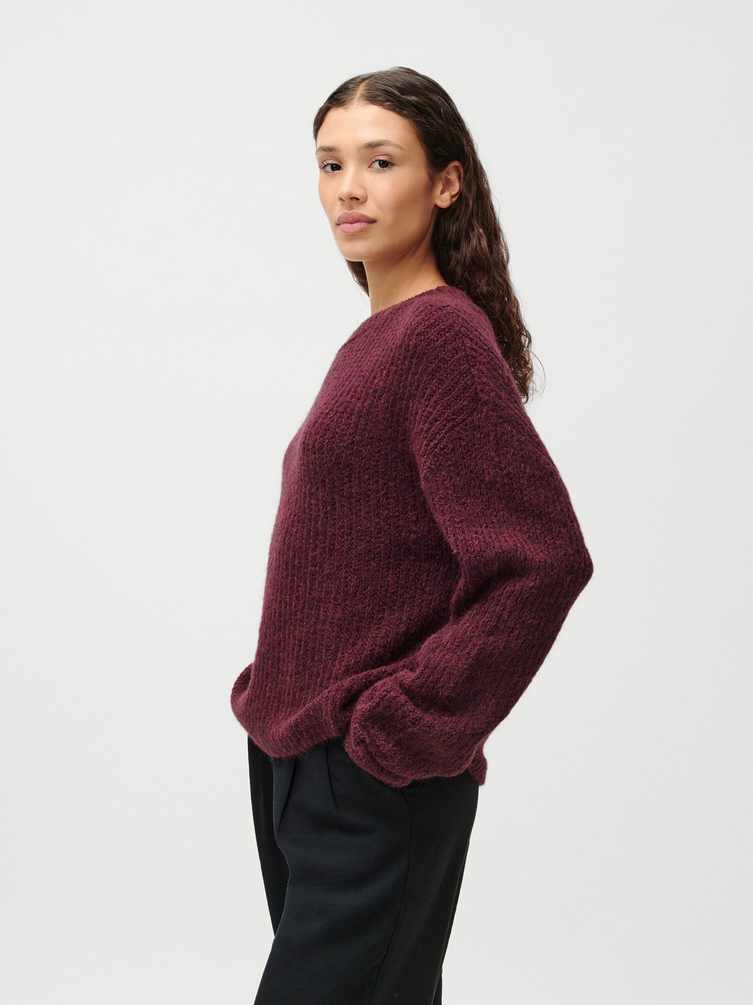 LeGer Strickpullover Florina, LeGer by Lena Gercke überschnittene Schultern, lockere Form, Rundhals