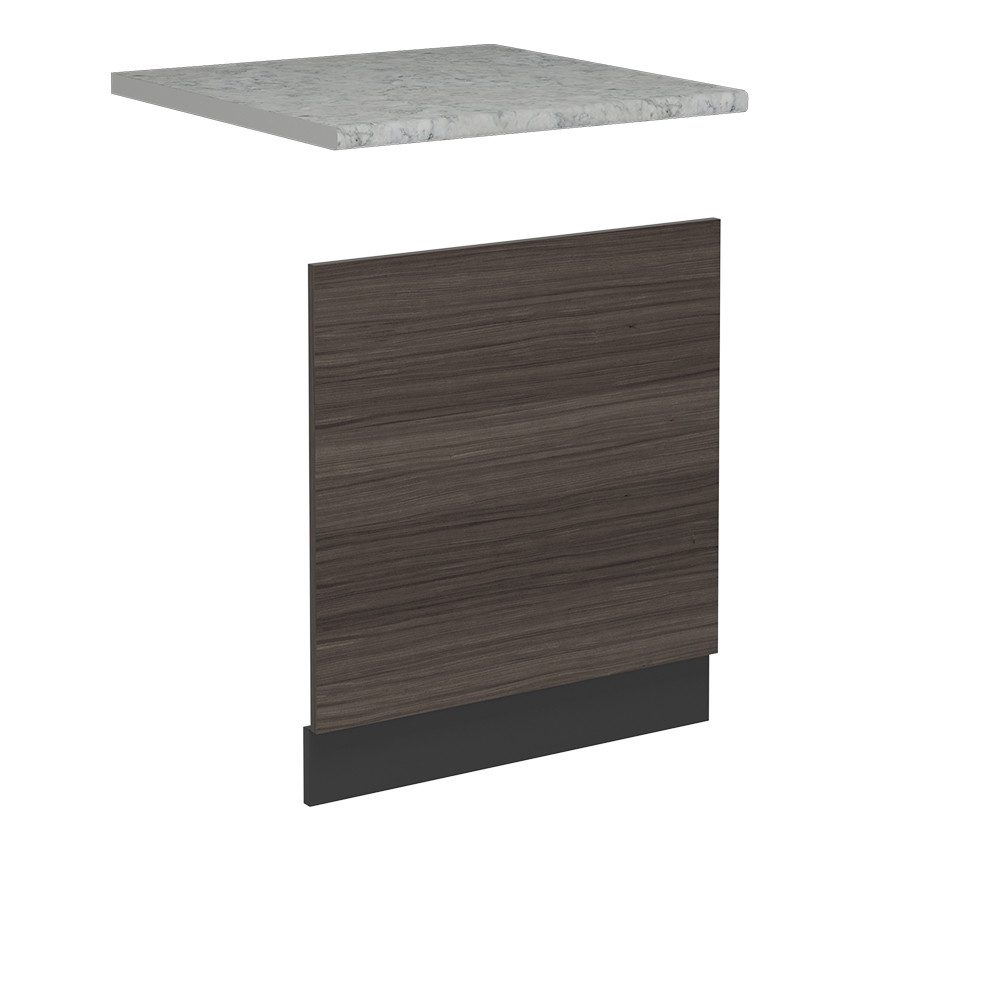 Vicco Frontblende R-Line, Edelgrau/Anthrazit, 60 cm, AP Marmor (1 St)