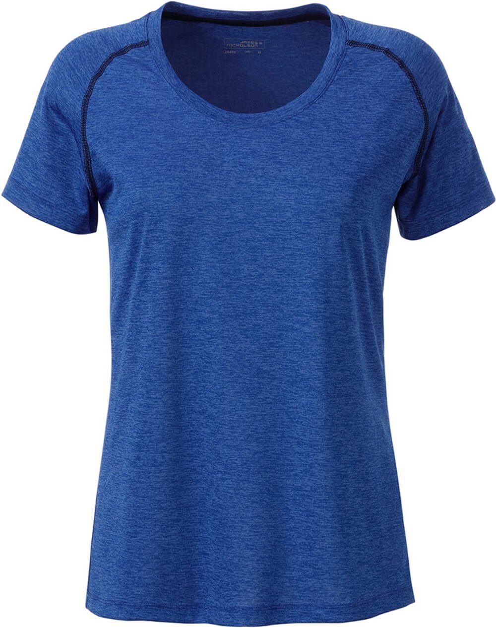 James & Nicholson Funktionsshirt James & Nicholson JN 495 Damen Funktions-Shirt schnell trocknend blue Melange/navy