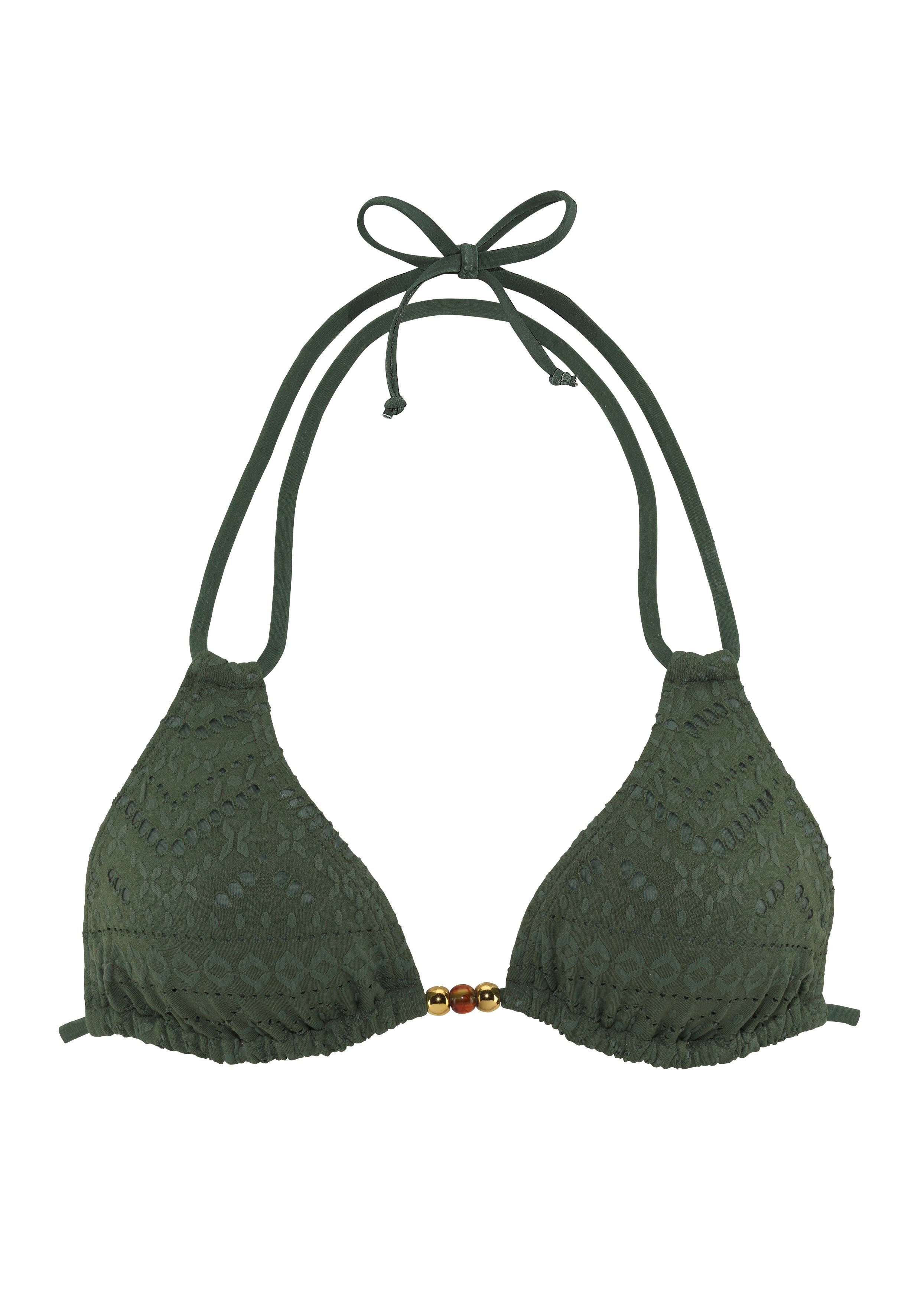 LASCANA Triangel-Bikini-Top Omara, mit Lochstickerei günstig online kaufen