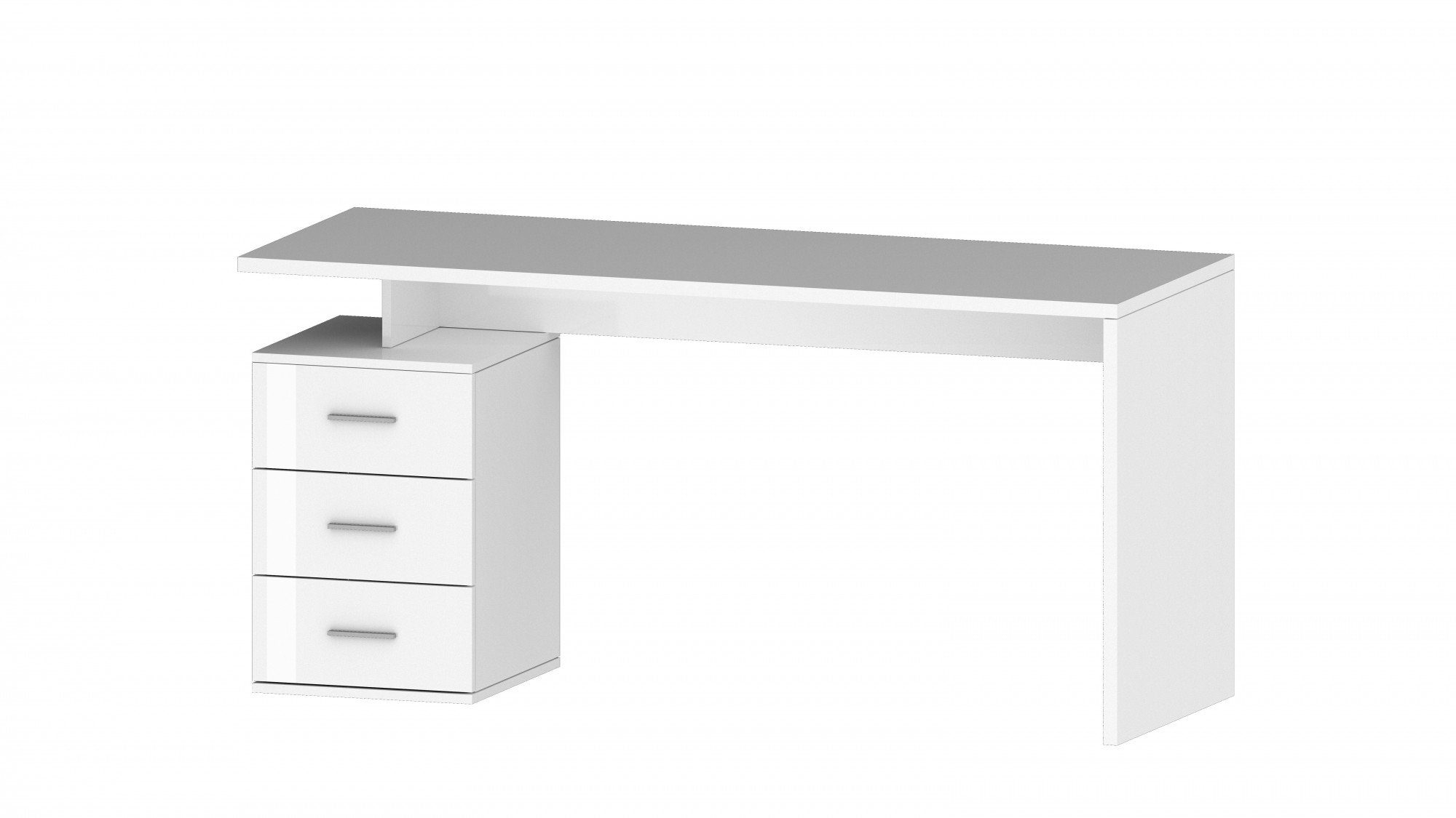 Schreibtisch hochglanz NEW cm, Breite italien. Tecnos 160 modernes SELINA, weiß Design