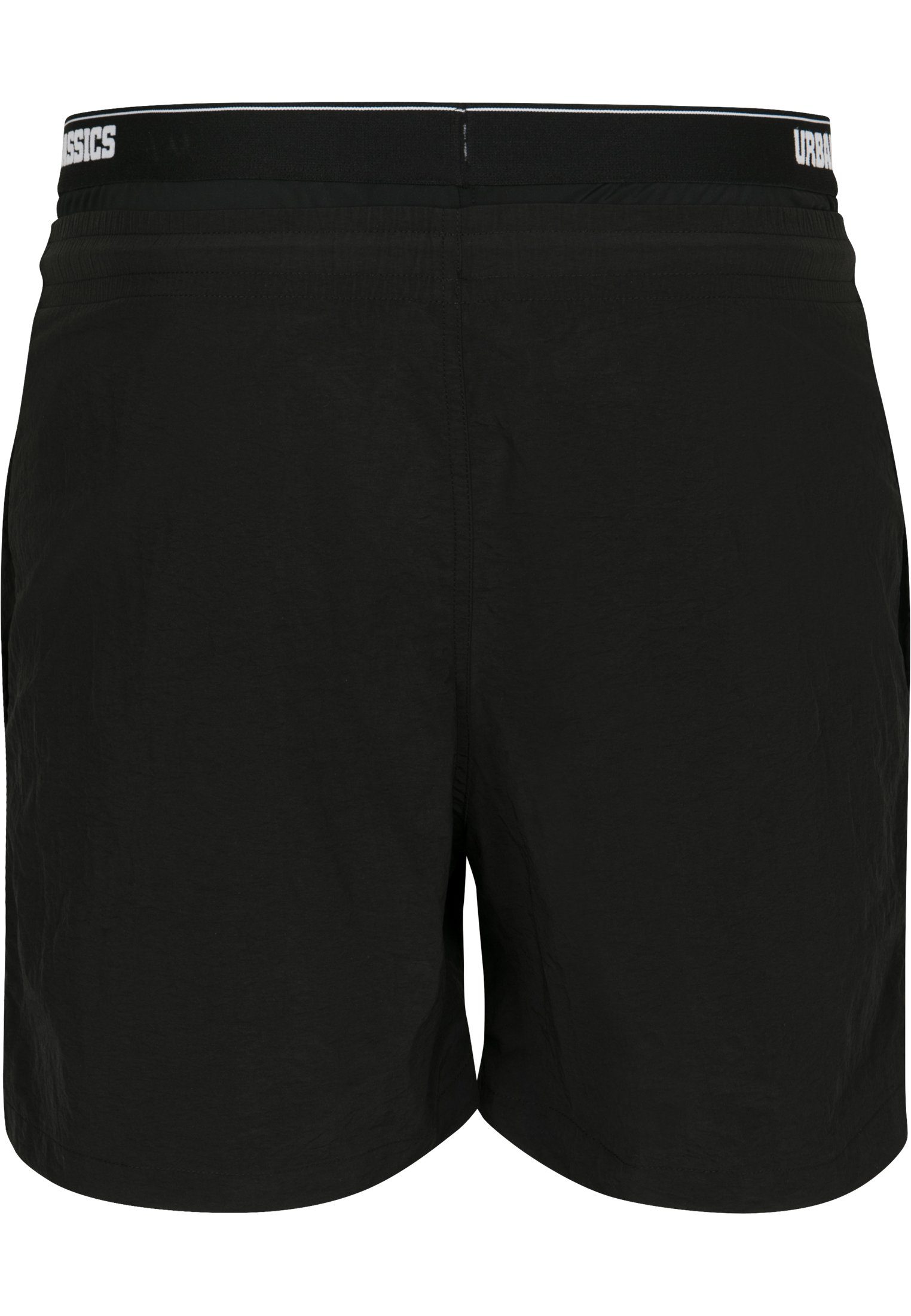 URBAN CLASSICS Badeshorts Herren Two blk/blk/wht Swim in One Shorts