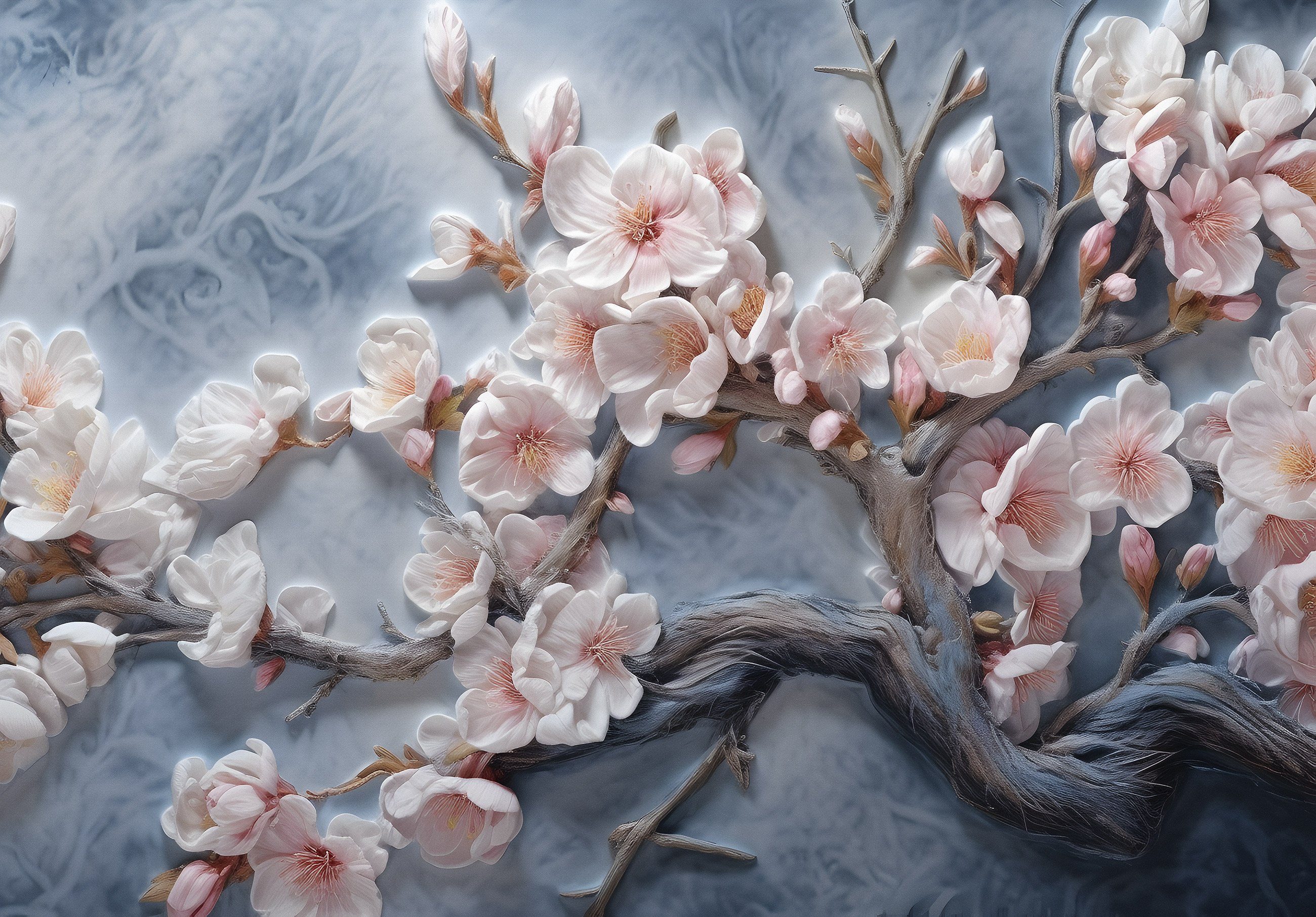 Wallarena Fototapete Blumen Kirschblüte 3D Effekt günstig online kaufen
