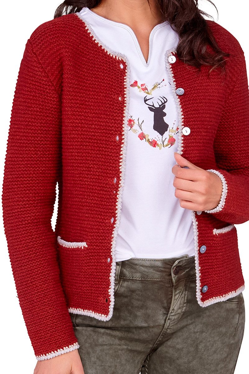 Hammerschmid Trachtenstrickjacke Trachten Strickjacke - TYROL - rostbraun günstig online kaufen