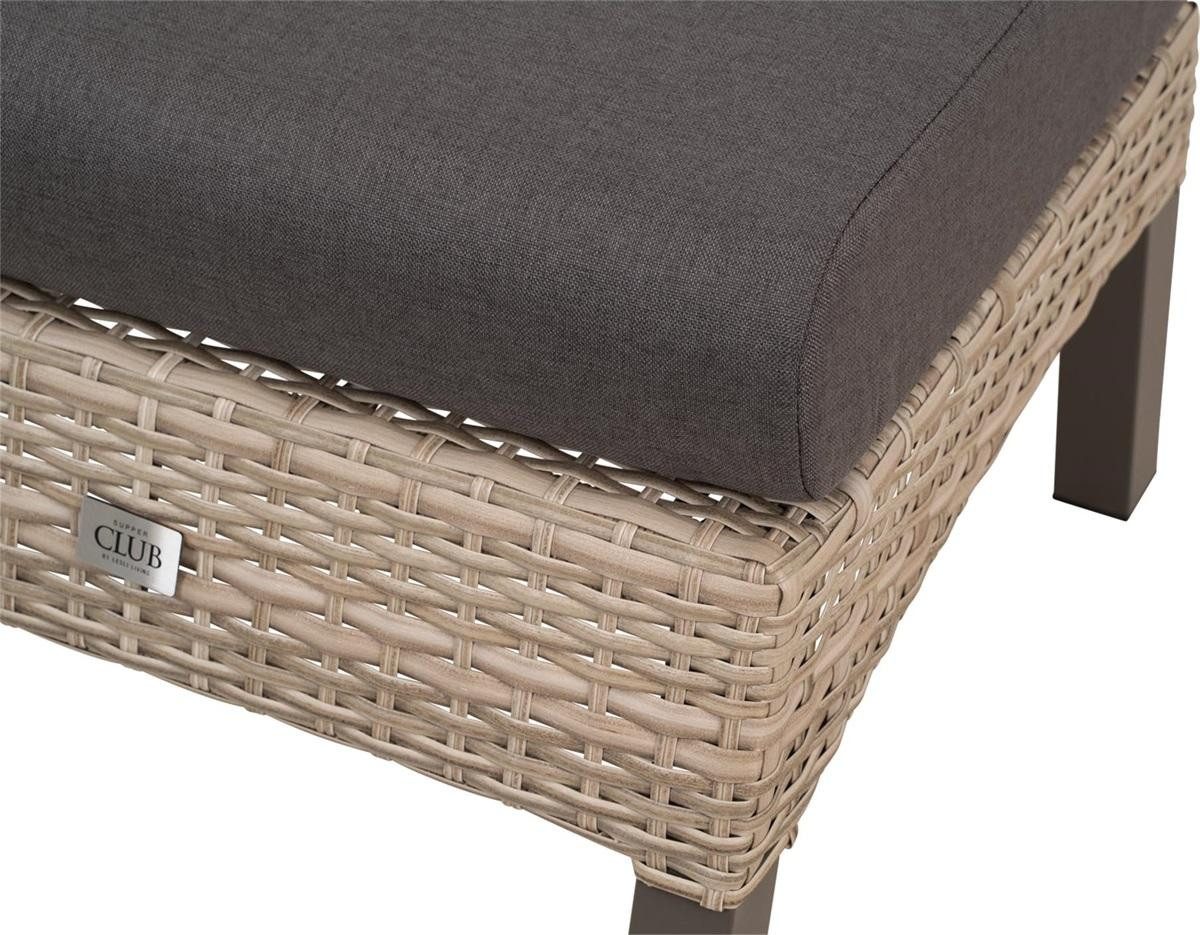 Natur24 Gartenstuhl Loungehocker Treviso Mountain Polyrattan Aluminium Beige
