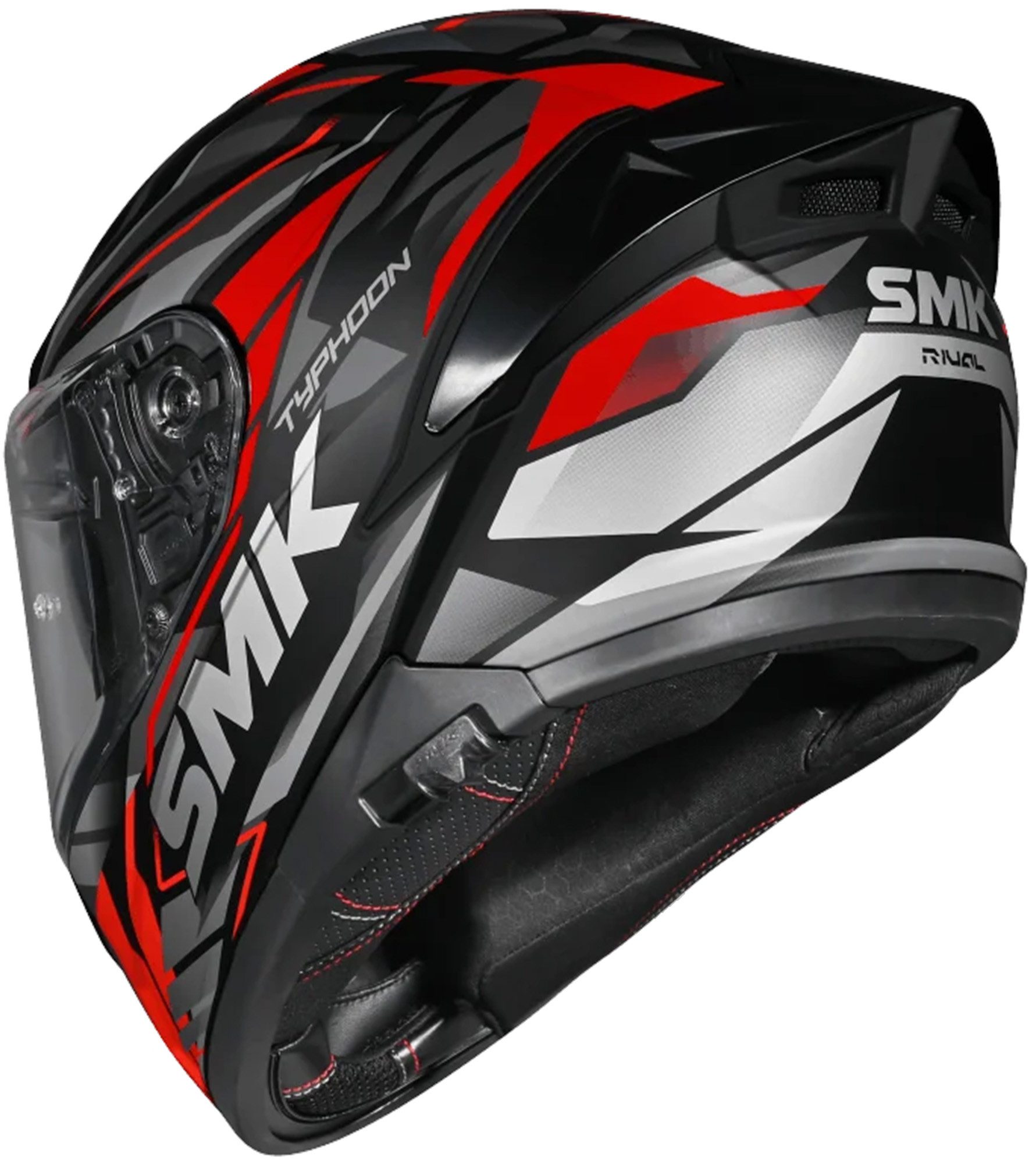 SMK Motorradhelm Typhoon Rival Helm, vorbereitet für Pinlockscheibe