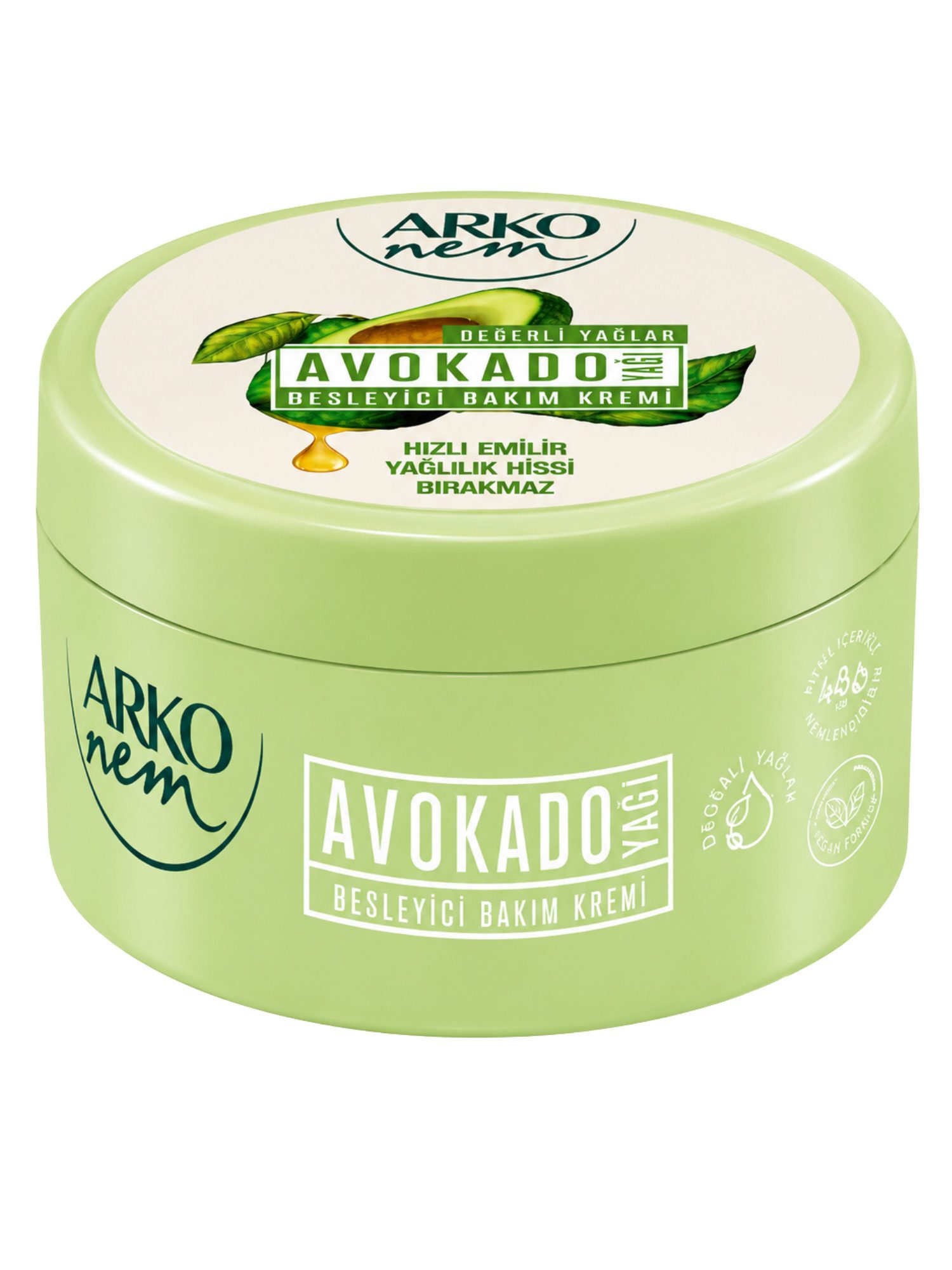 ARKO Körpercreme Arko Nem Avocado Pflegecreme mit Avocadoöl 250 ml Einzelpackung, Mit Avocadoöl Schnell einziehend Nicht fettend Tägliche Pflege